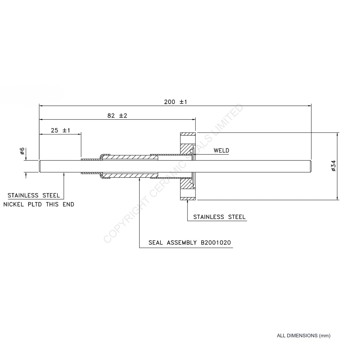10kV Single Feedthrough Flanged