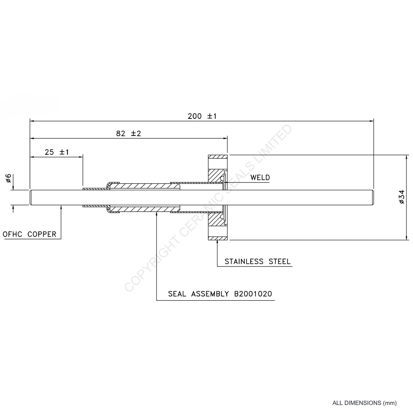10kV Single Feedthrough Flanged