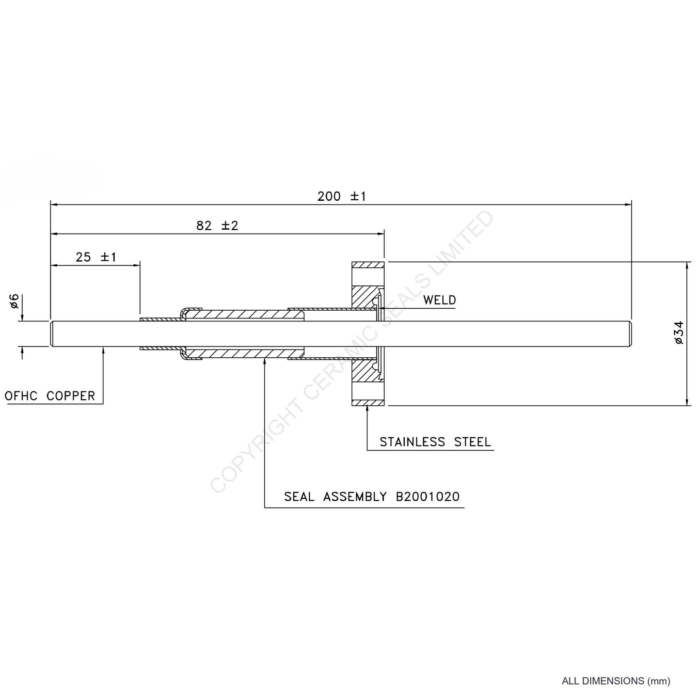 10kV Single Feedthrough Flanged