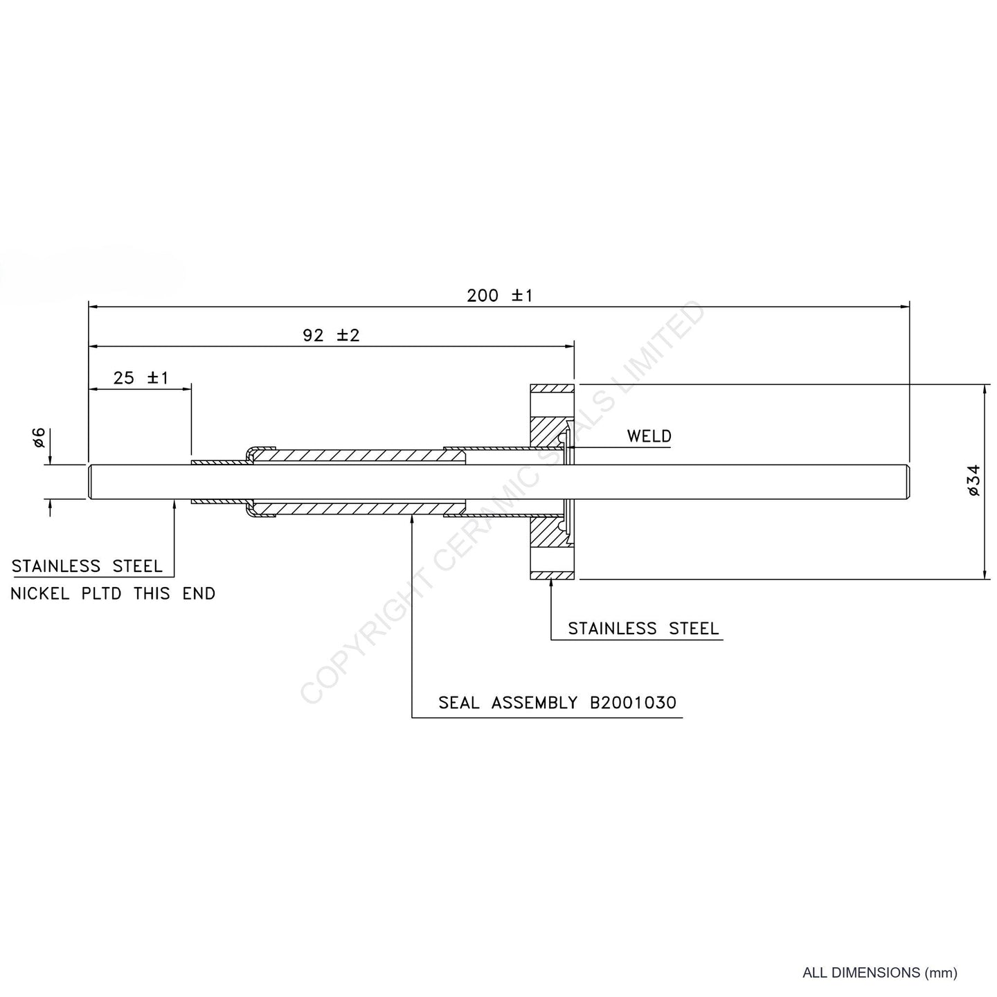 15kV Single Feedthrough Flanged