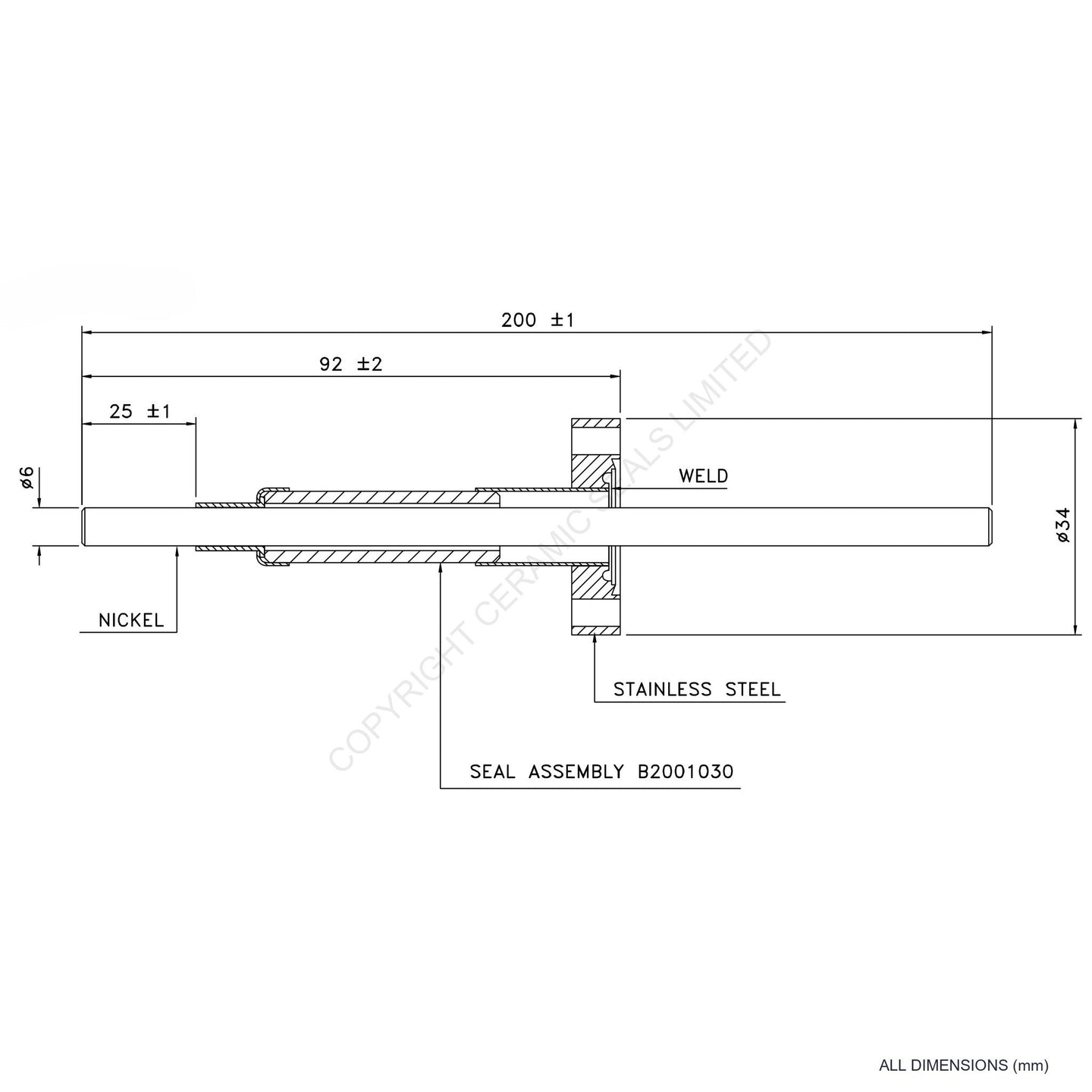 15kV Single Feedthrough Flanged