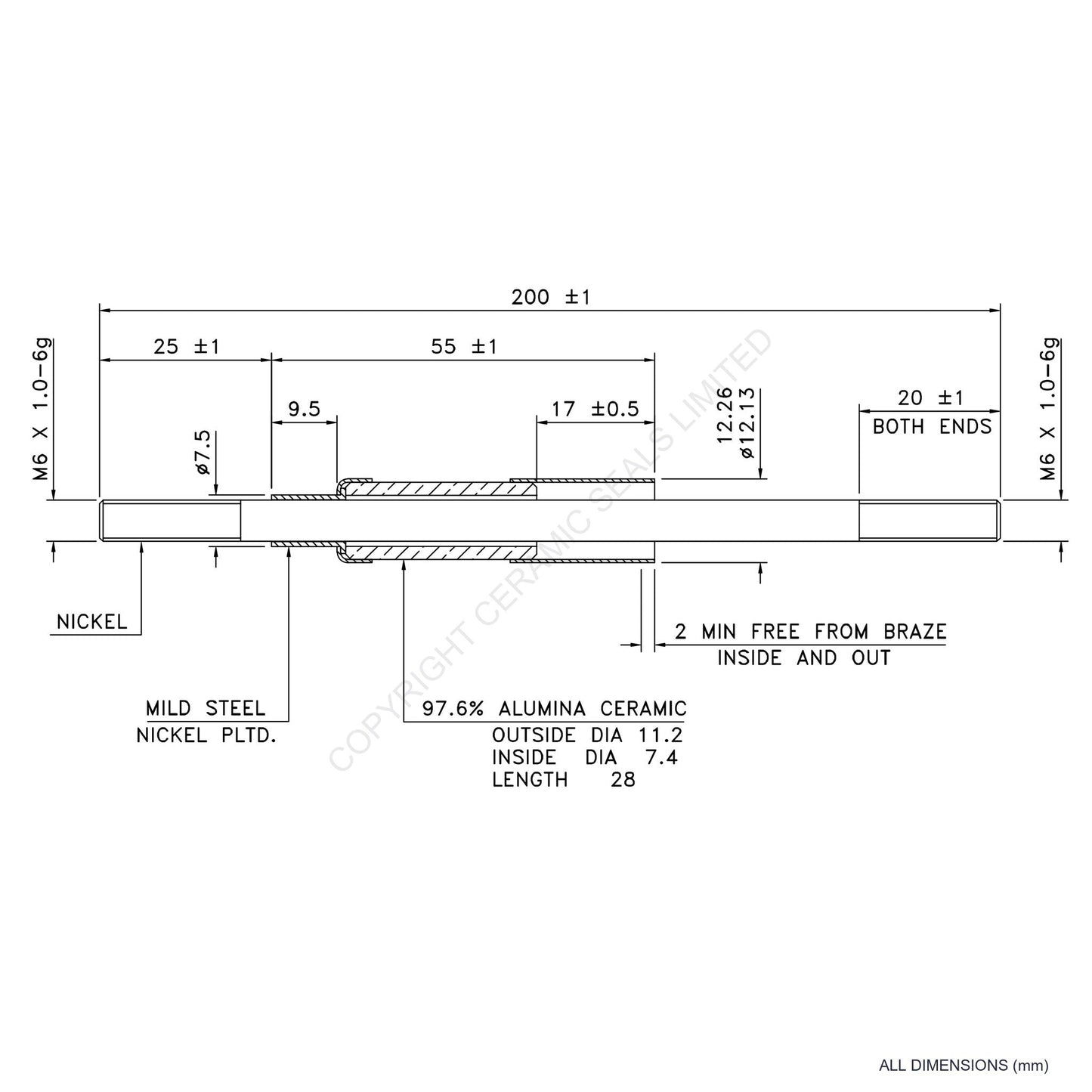 10kV Metal Ceramic Seal