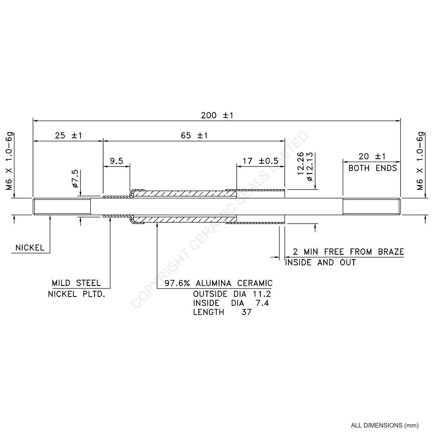 15kV Metal Ceramic Seal