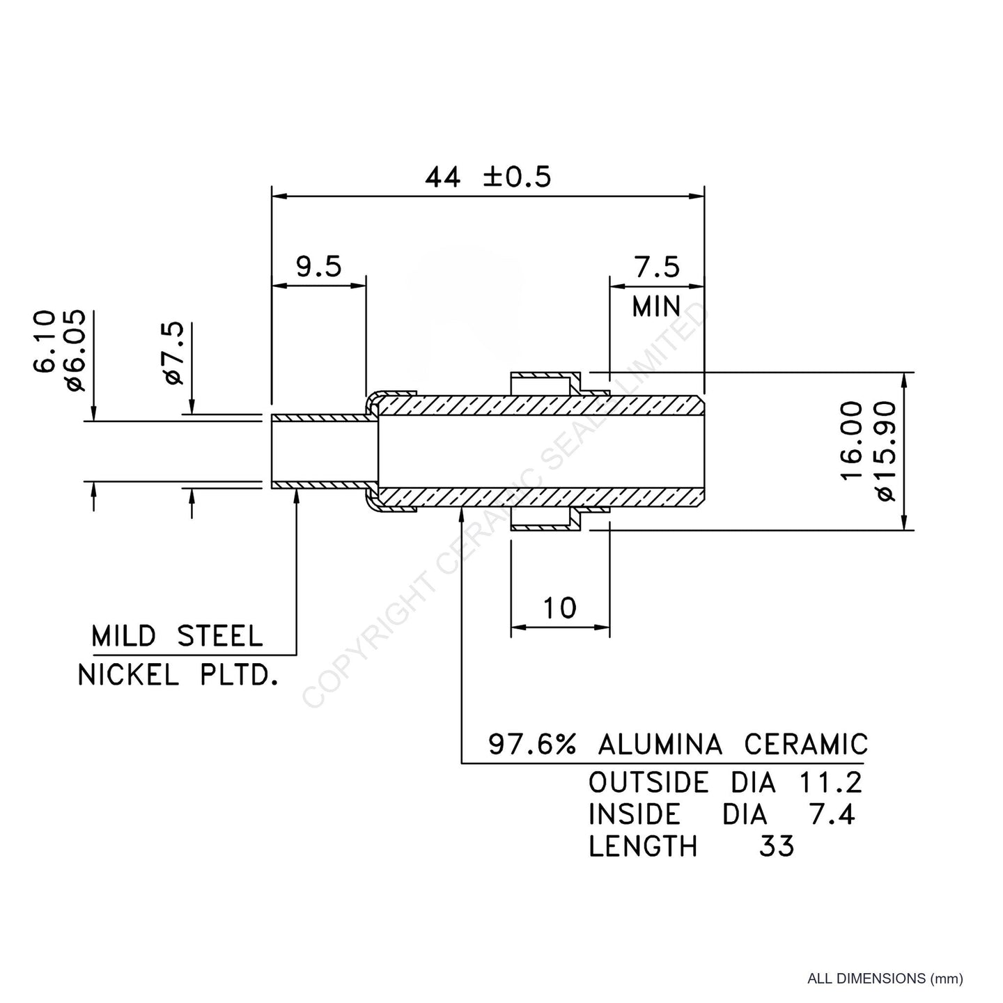 5kV Metal Ceramic Seal