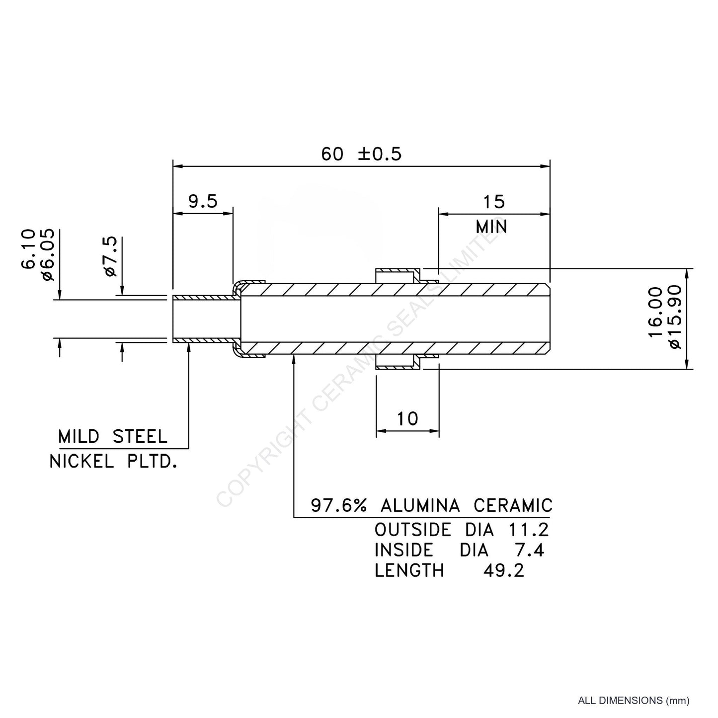 10kV Metal Ceramic Seal