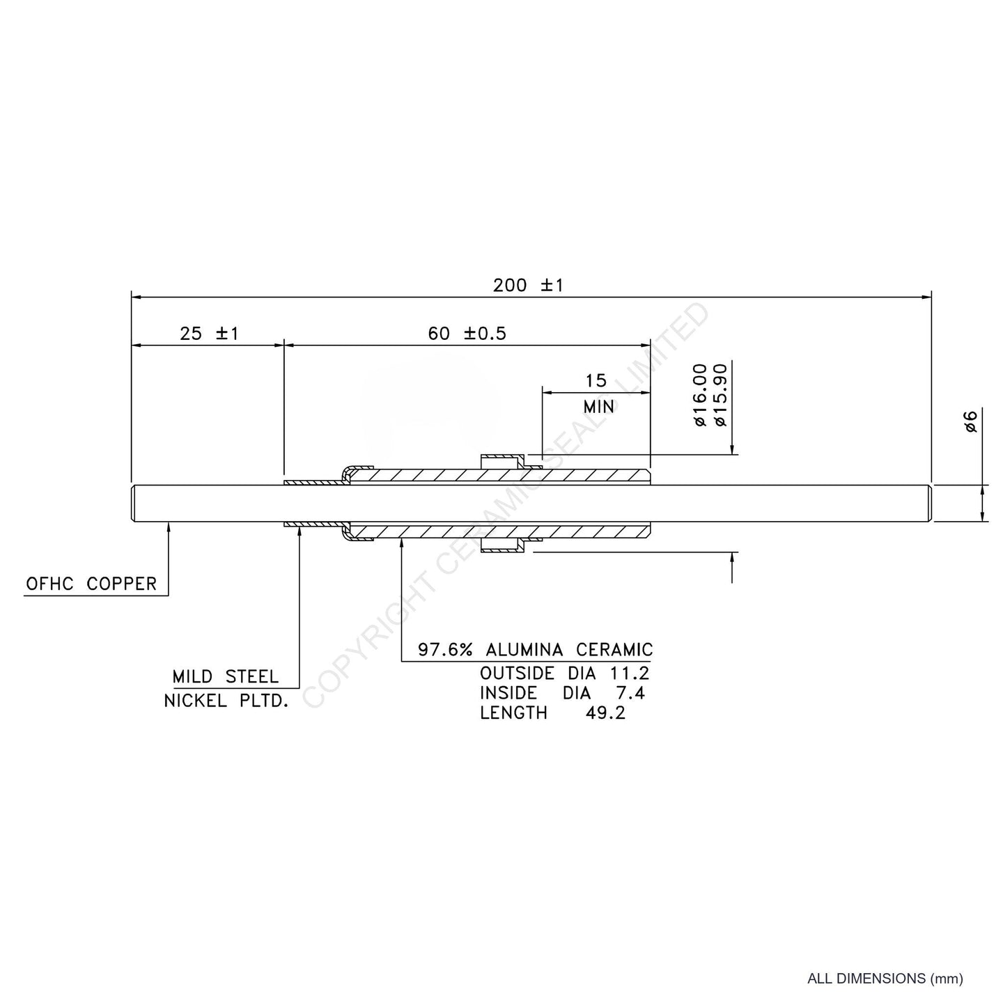 10kV Power Feedthrough