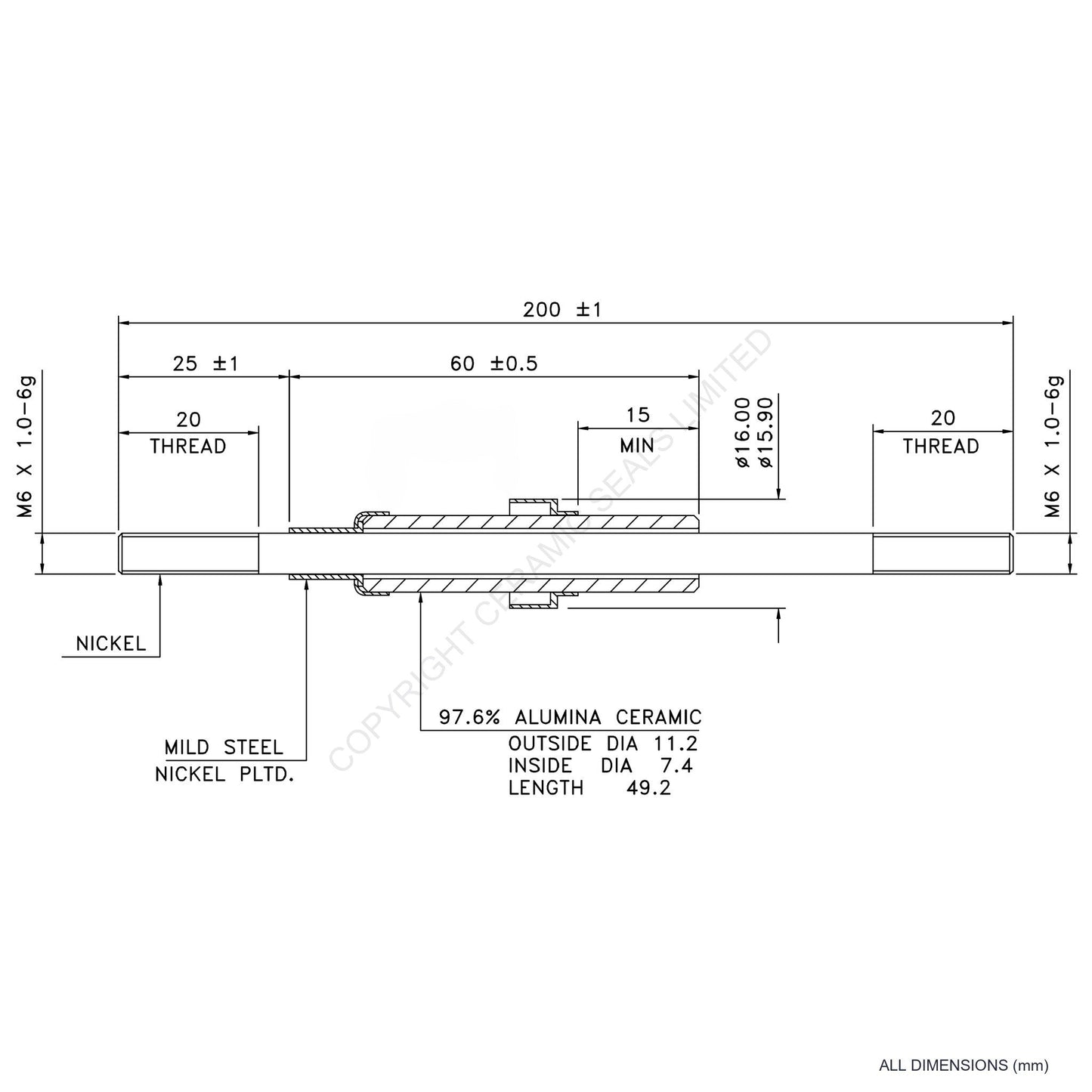 10kV Power Feedthrough