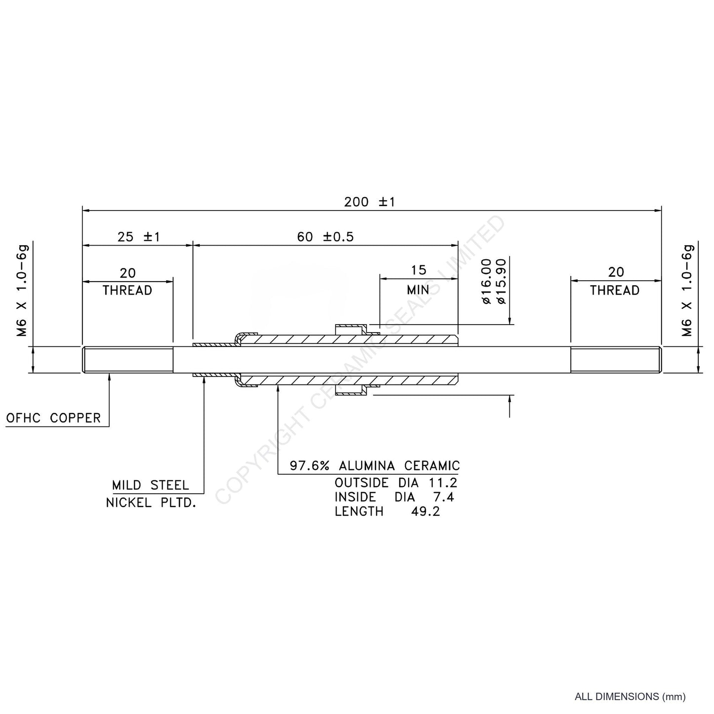 10kV Power Feedthrough