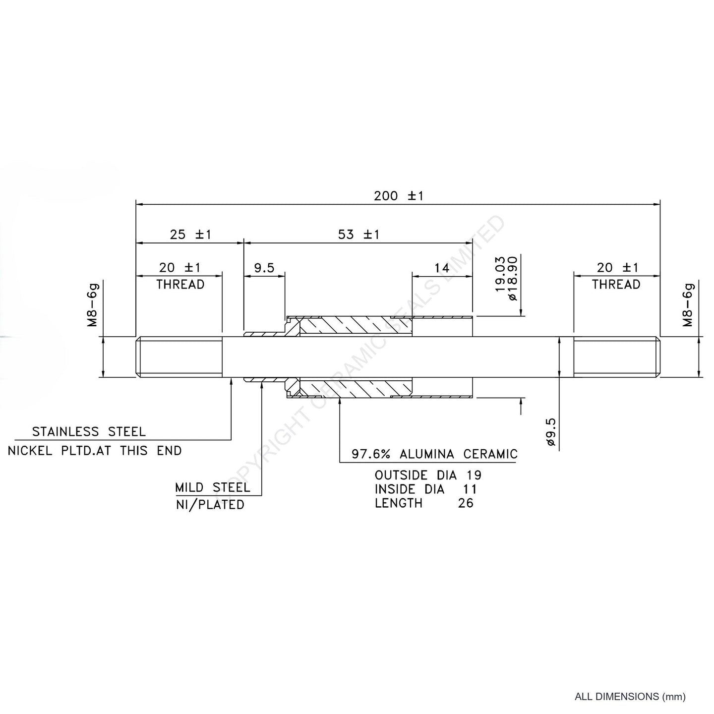 10kV Feedthrough