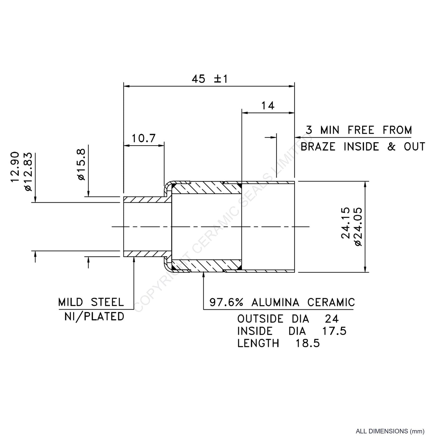 5kV Metal Ceramic Seal
