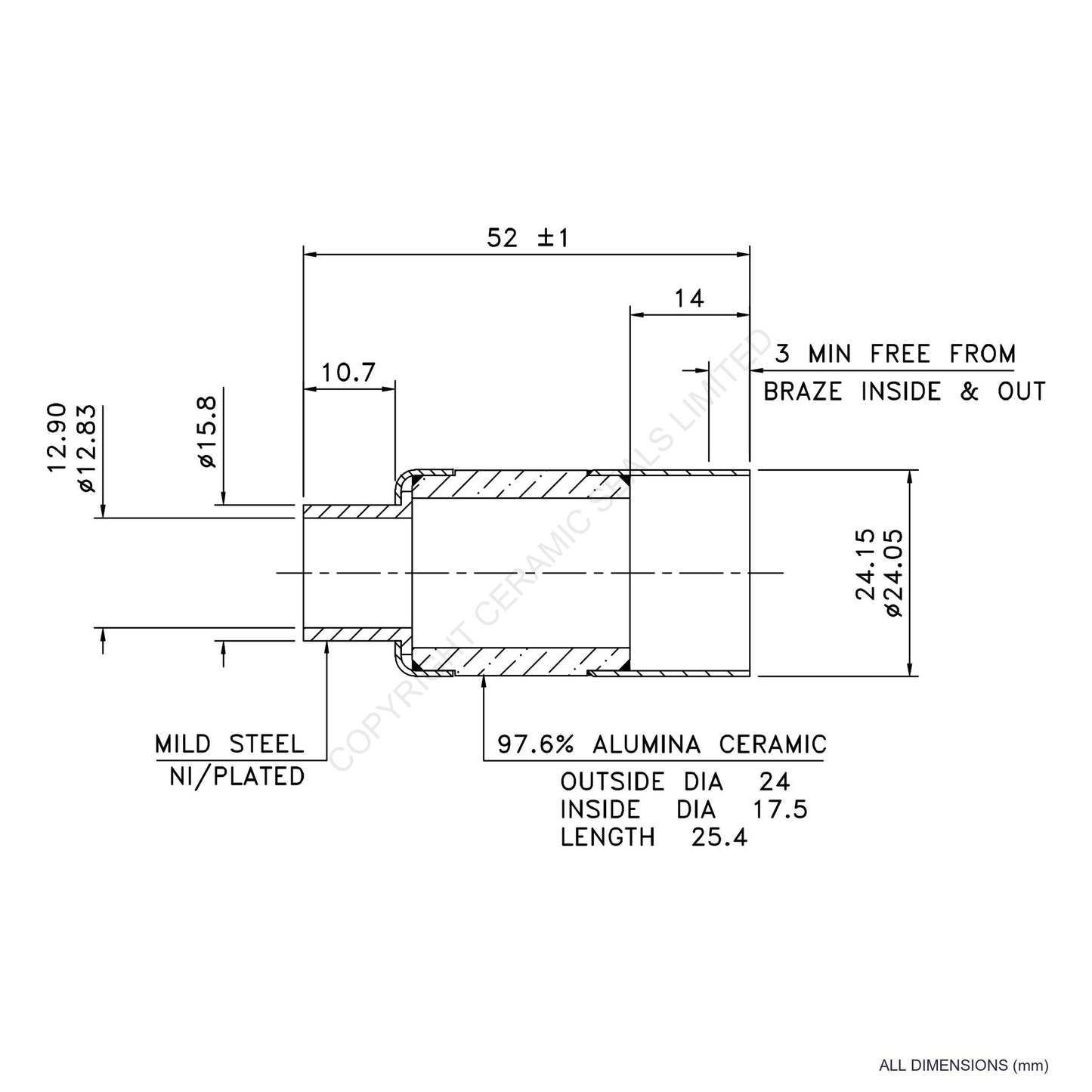 10kV Metal Ceramic Seal