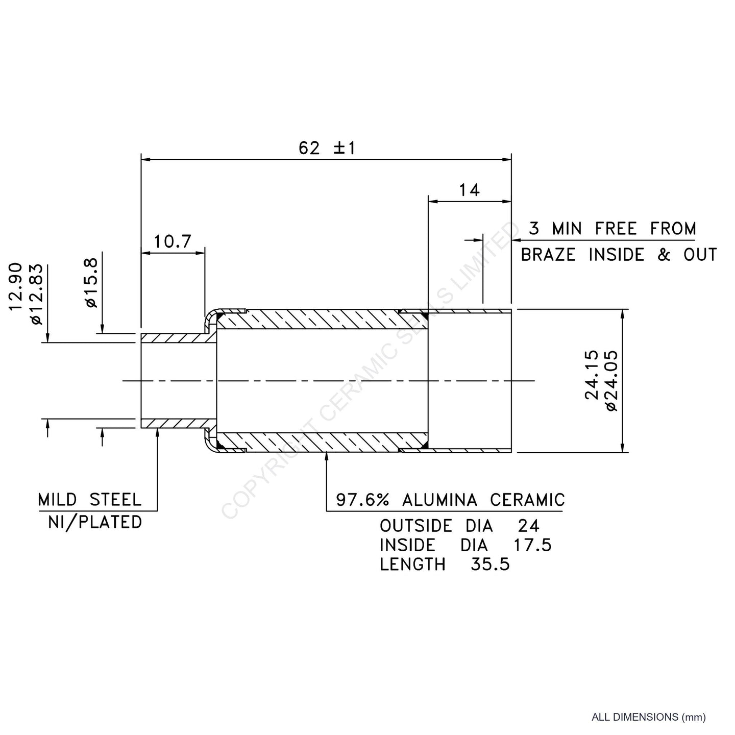 15kV Metal Ceramic Seal