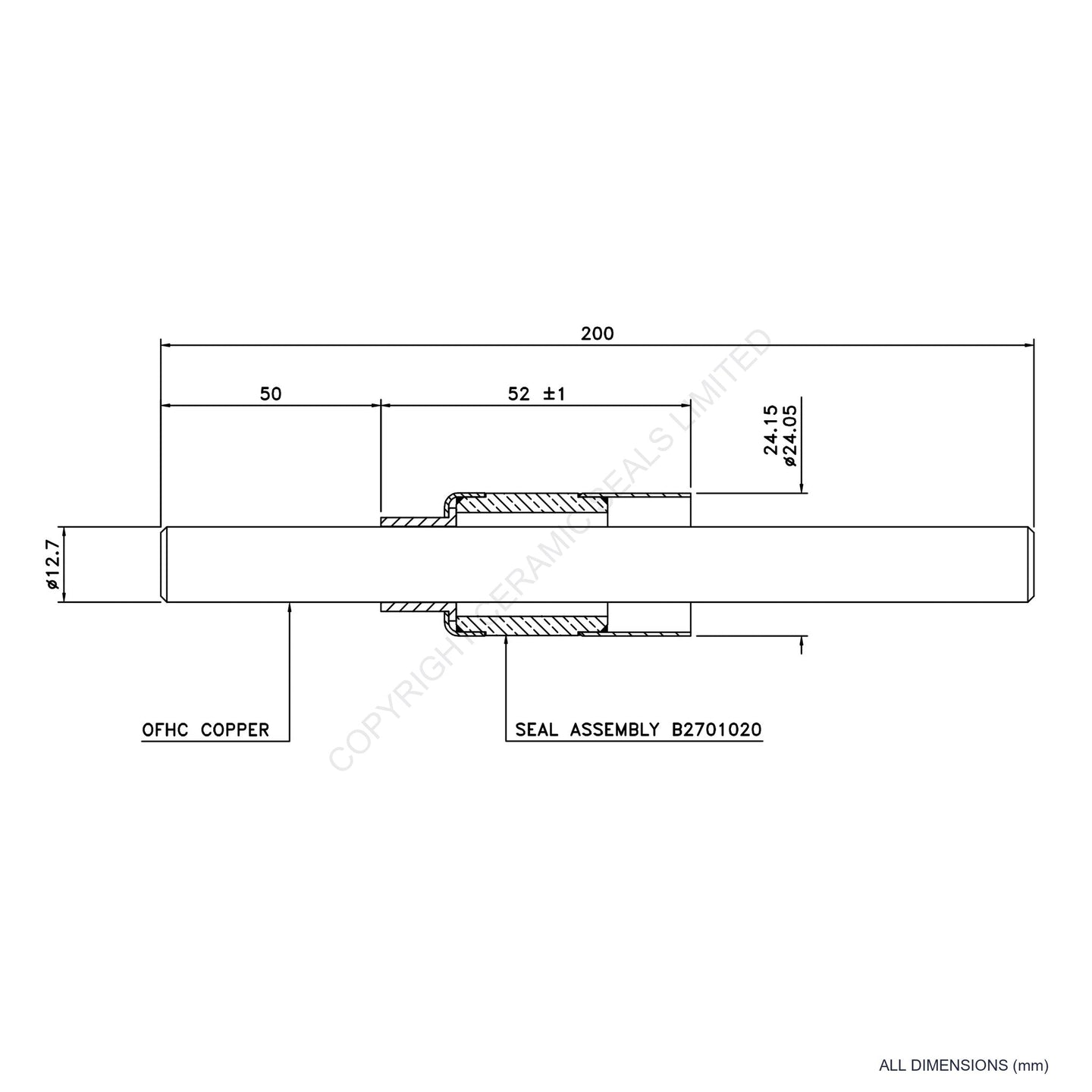 10kV Metal Ceramic Seal