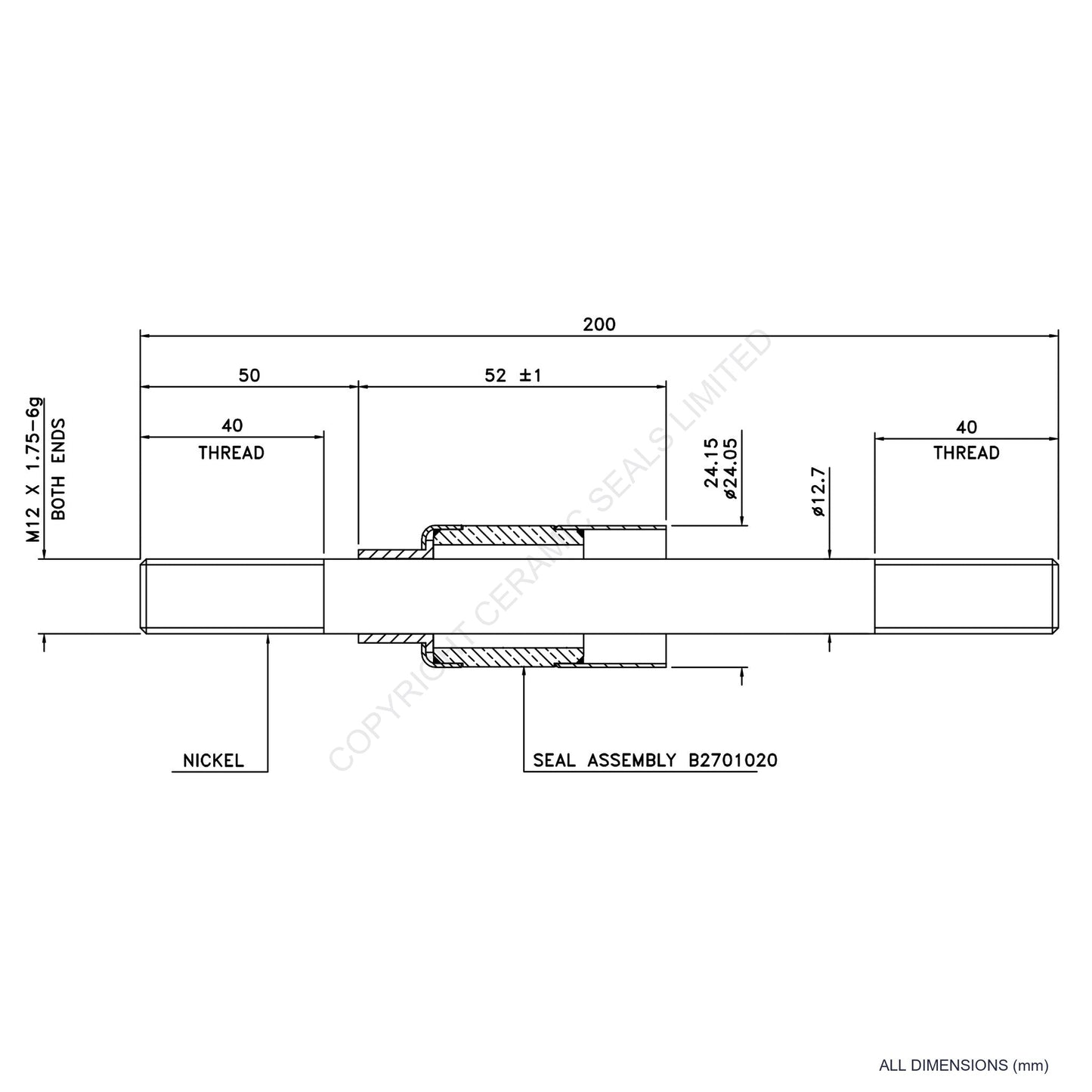 10kV Metal Ceramic Seal
