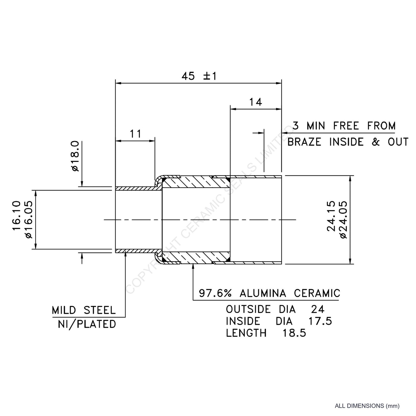 5kV Metal Ceramic Seal