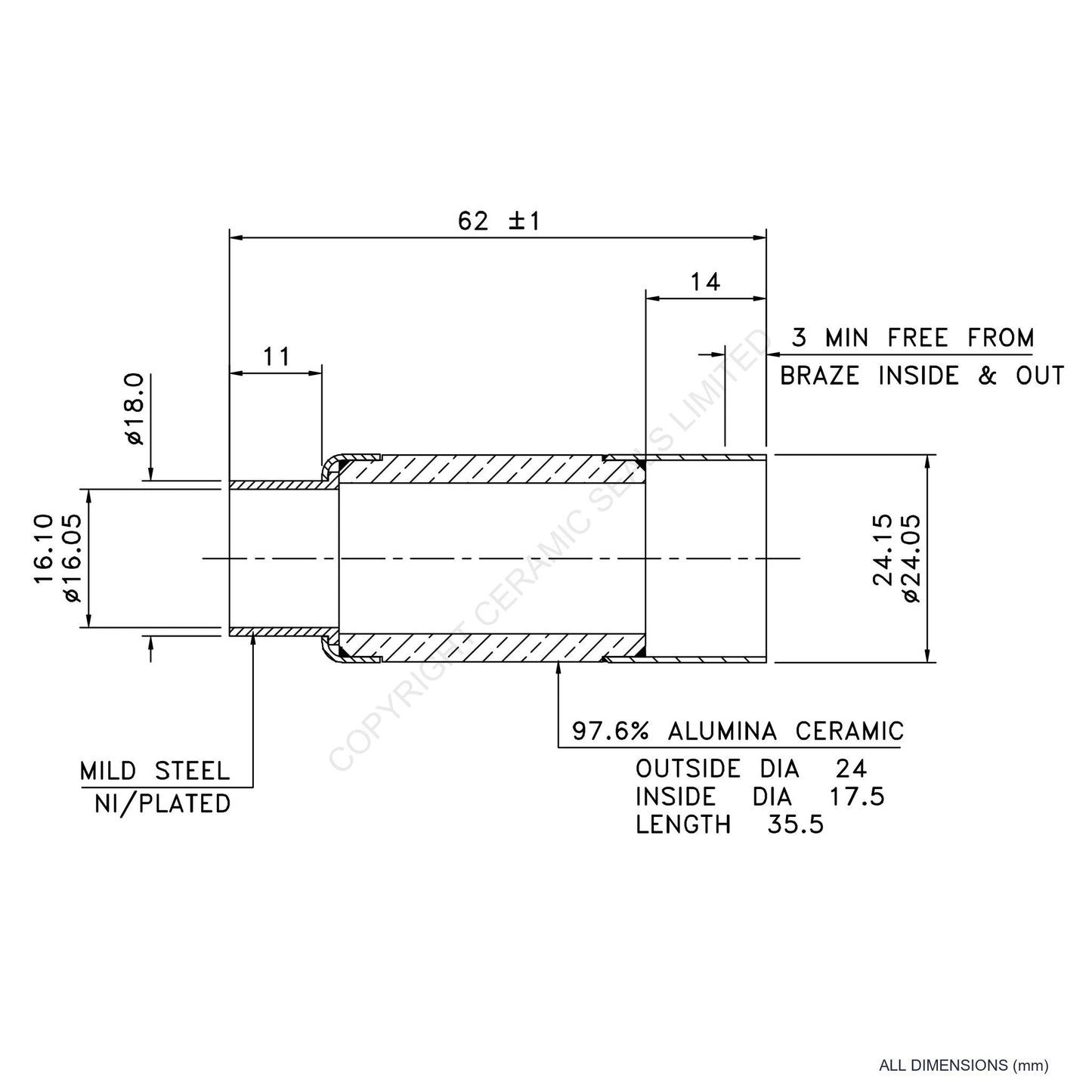 15kV Metal Ceramic Seal