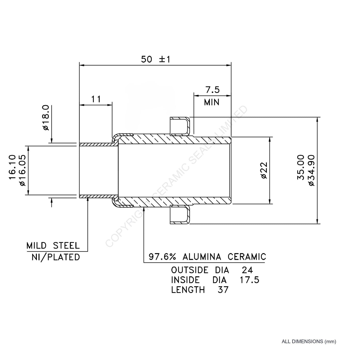 5kV Metal Ceramic Seal