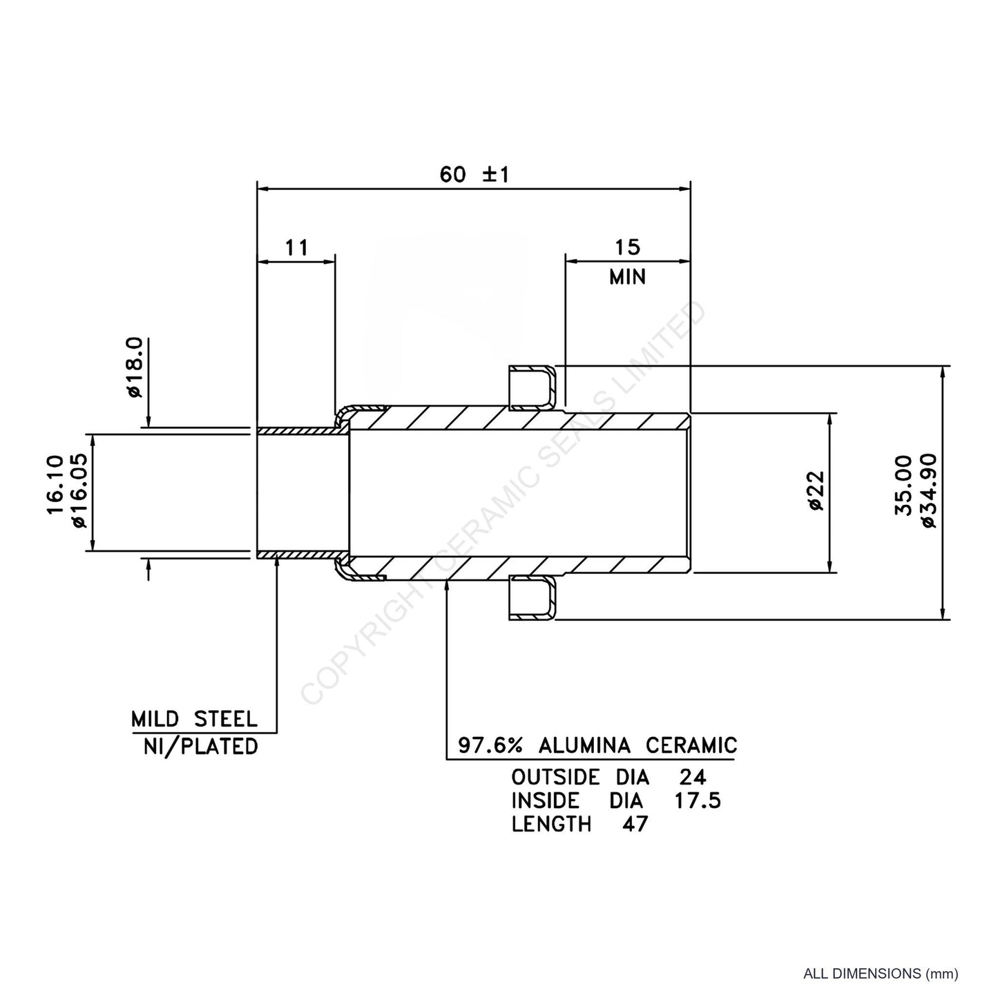 10kV Metal Ceramic Seal