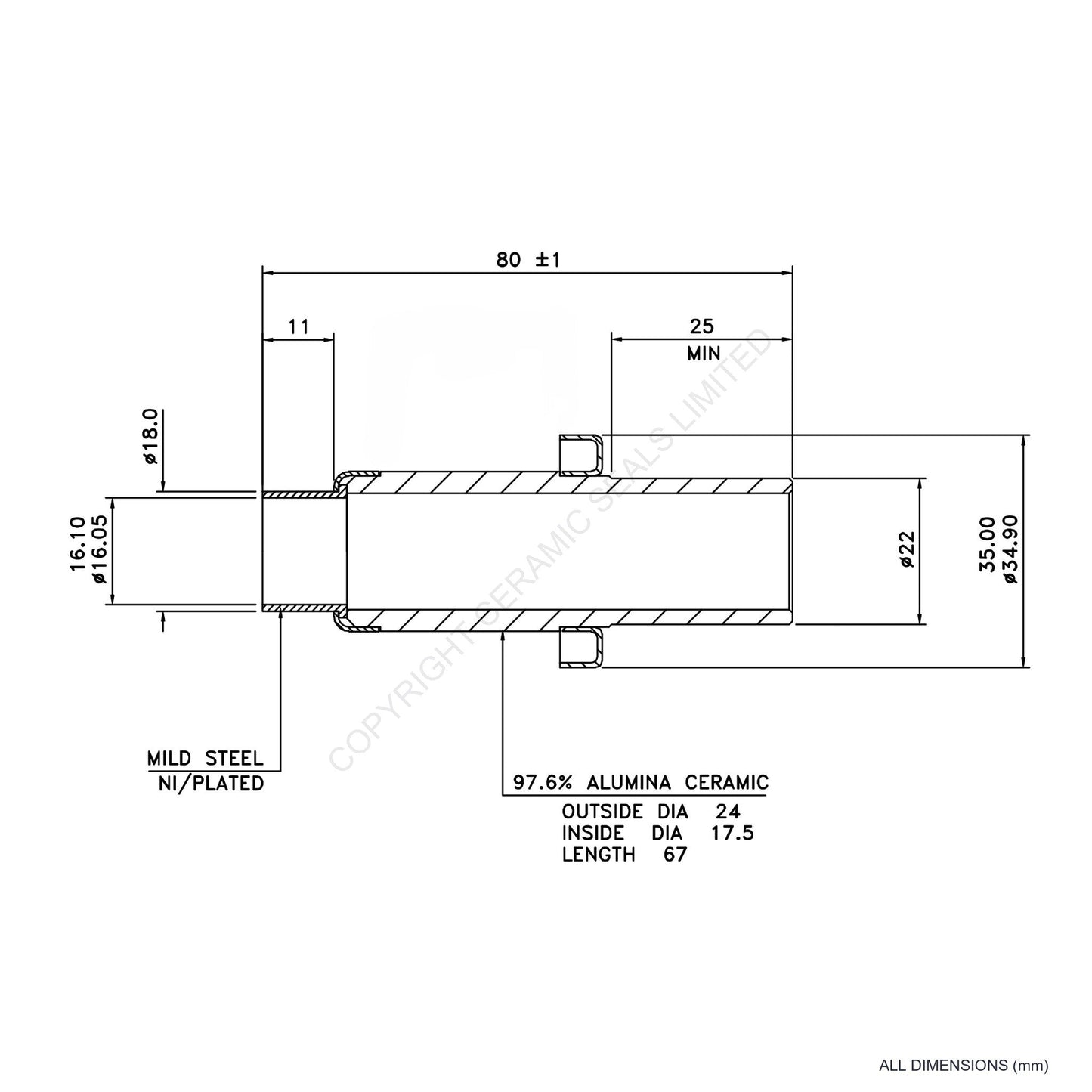 15kV Ceramic Metal Seal