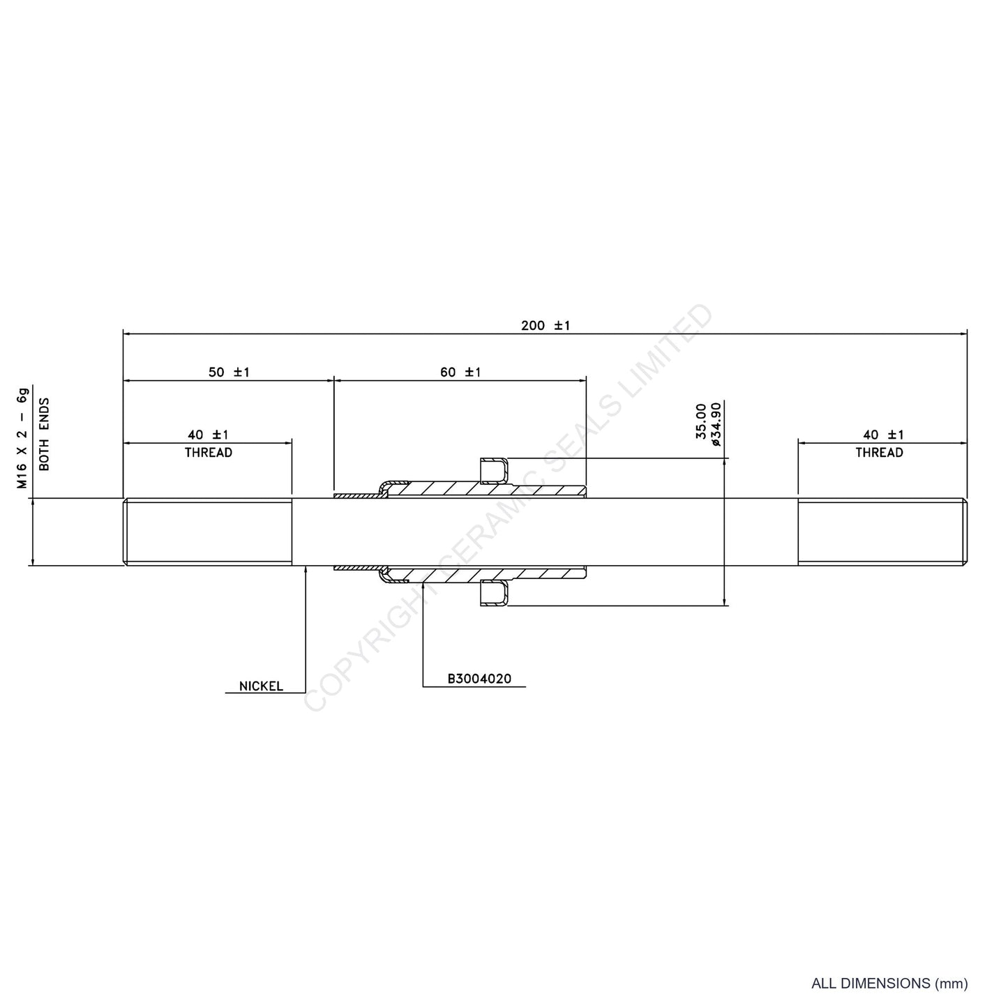 10kV Ceramic Metal Seal