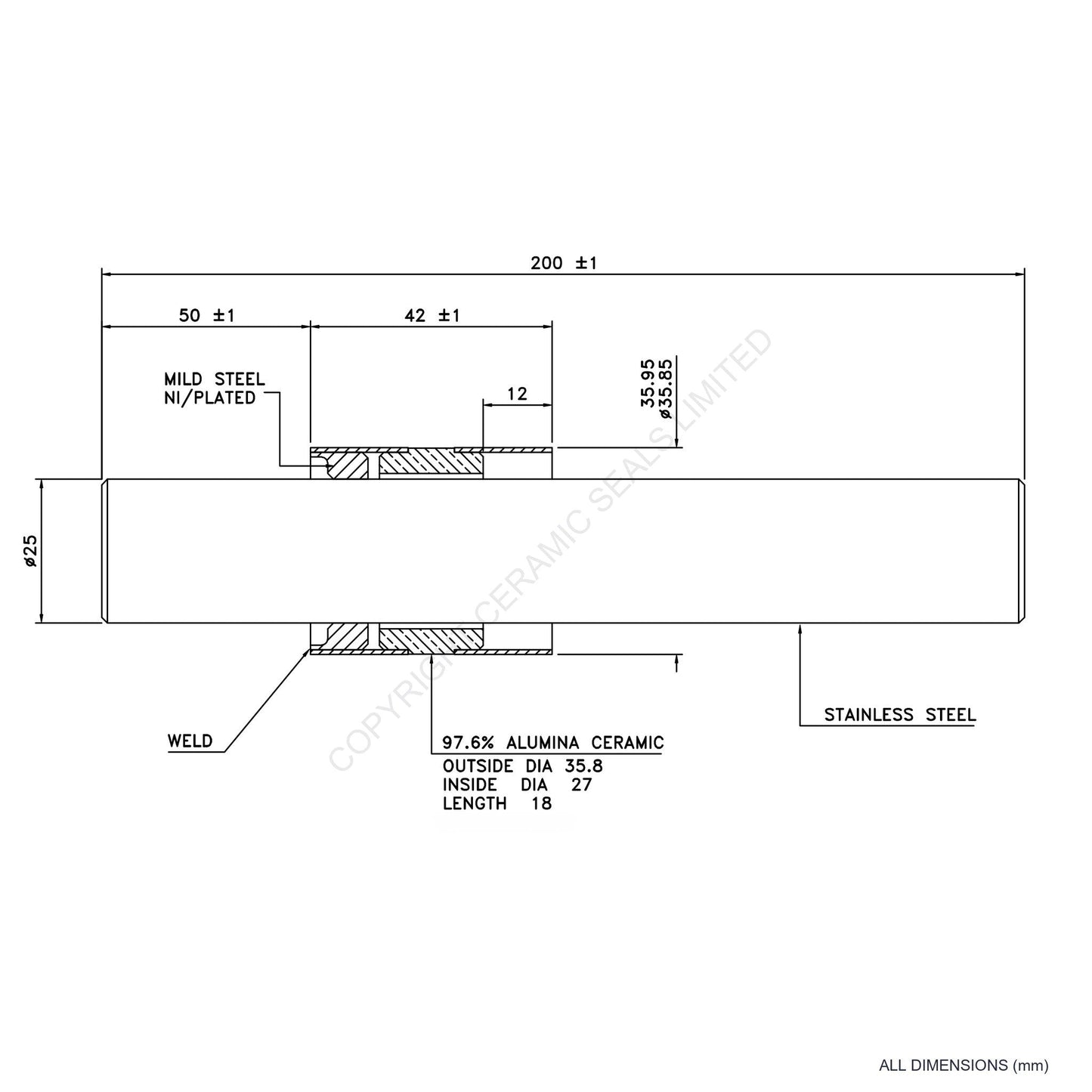 5kV Metal Ceramic Seal