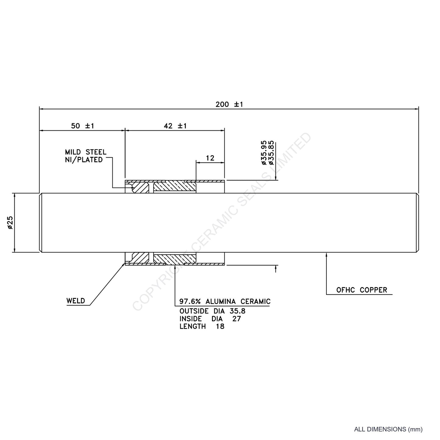 5kV Metal Ceramic Seal