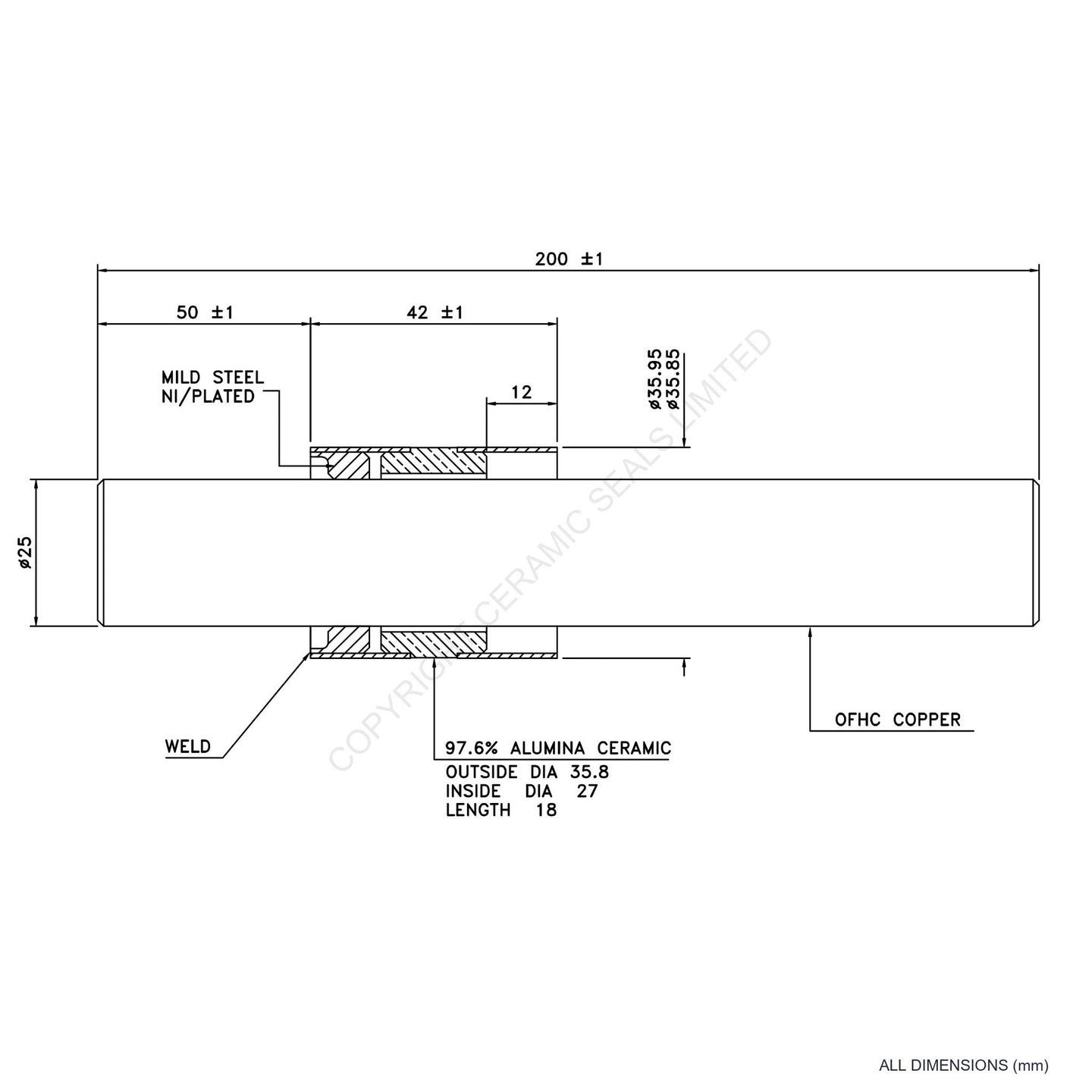 5kV Metal Ceramic Seal