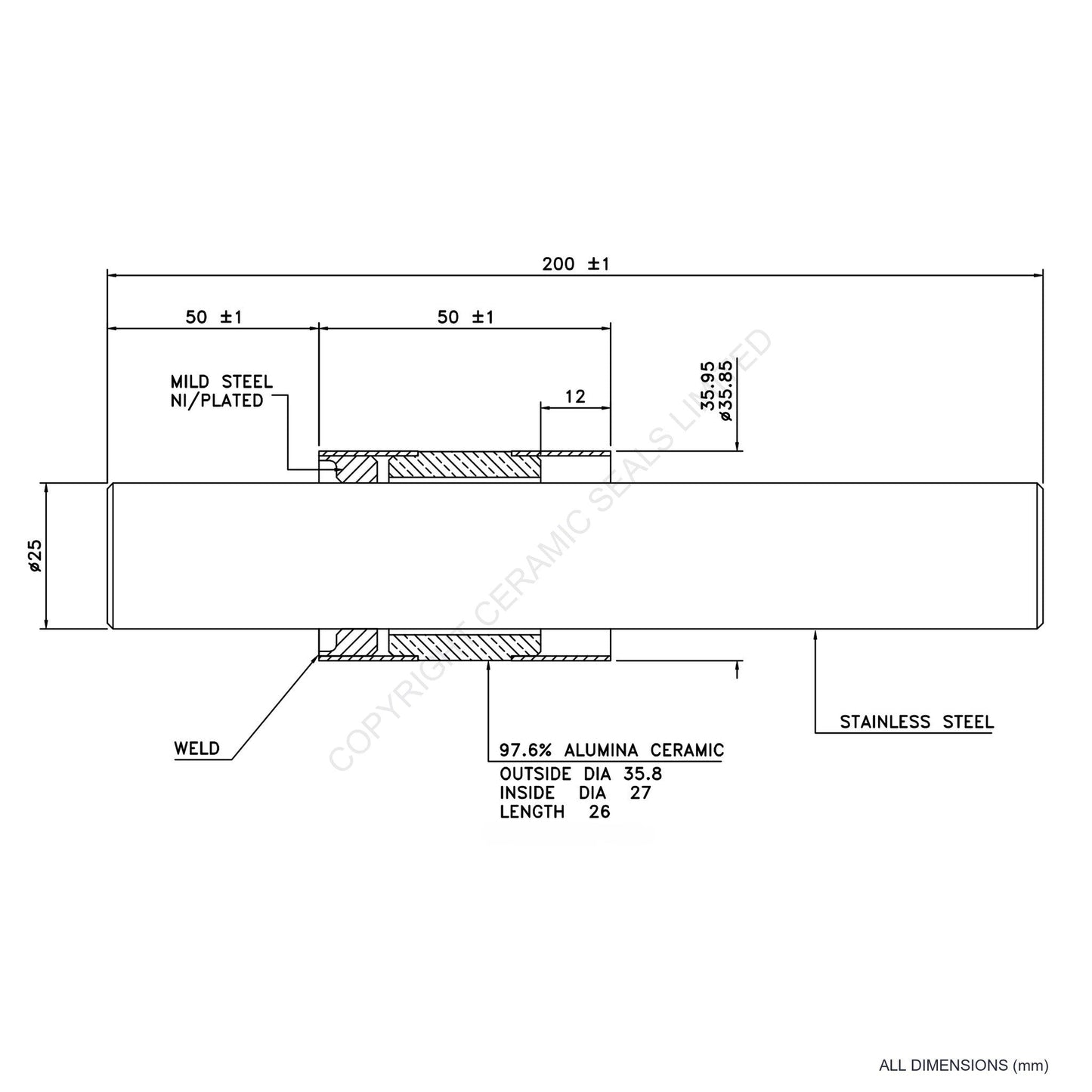 10kV Metal Ceramic Seal