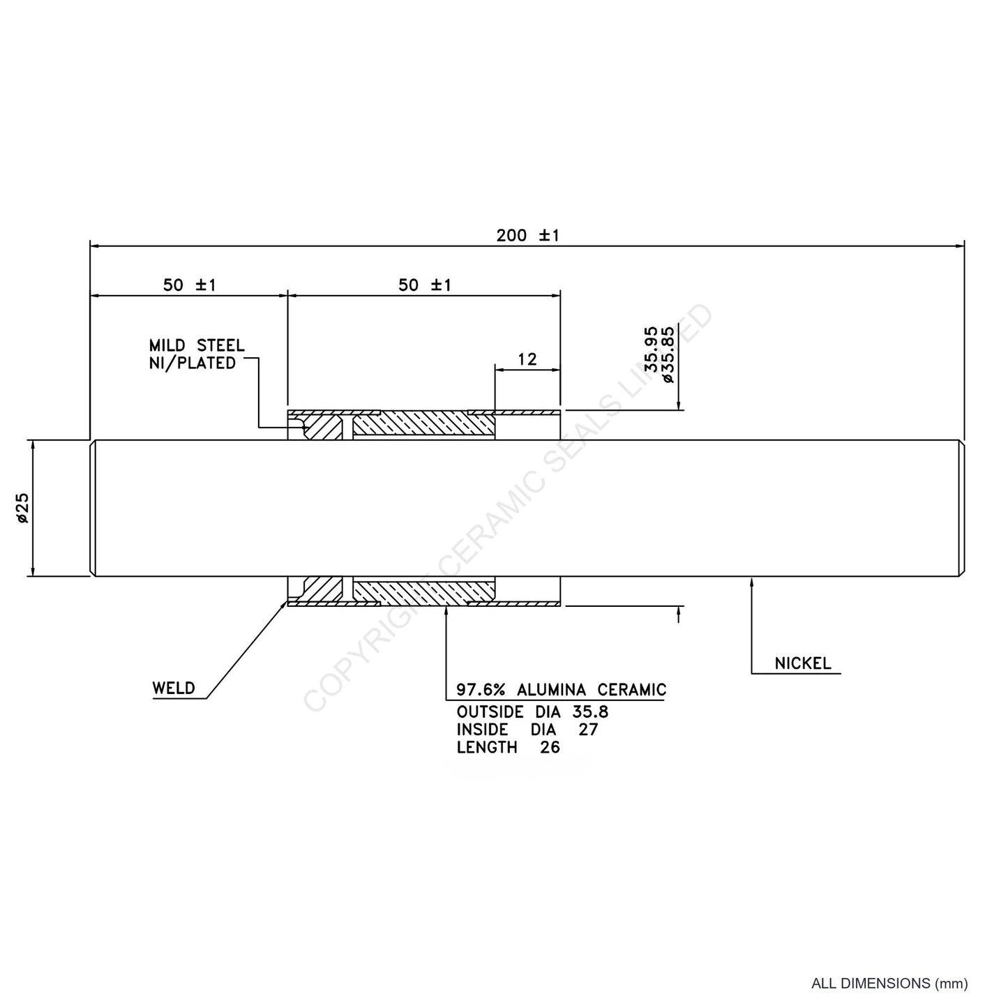 10kV Metal Ceramic Seal
