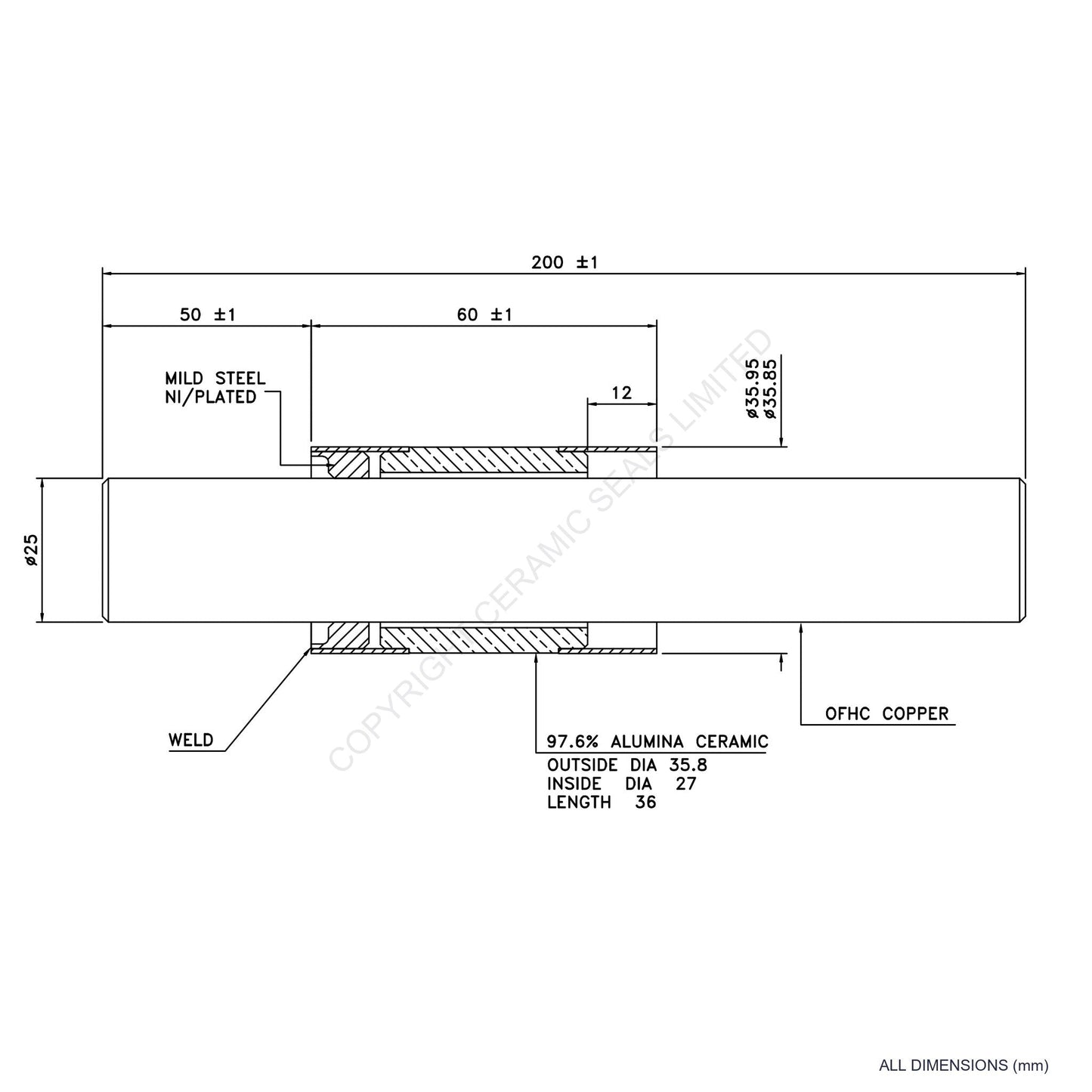 15kV Metal Ceramic Seal