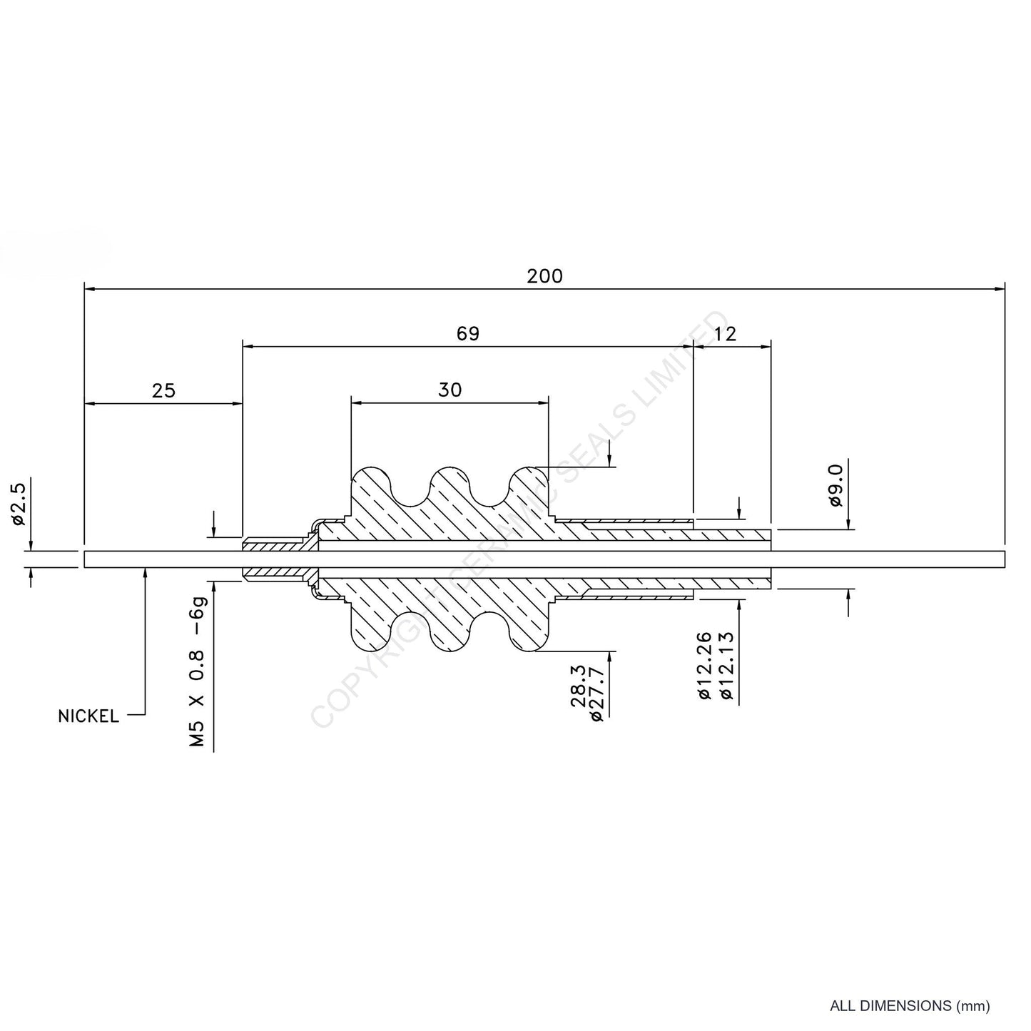 30kV Feedthrough Assembly