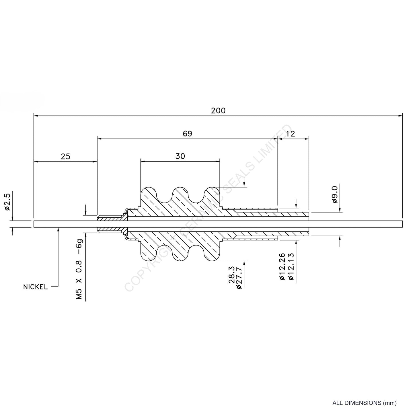 30kV Feedthrough Assembly