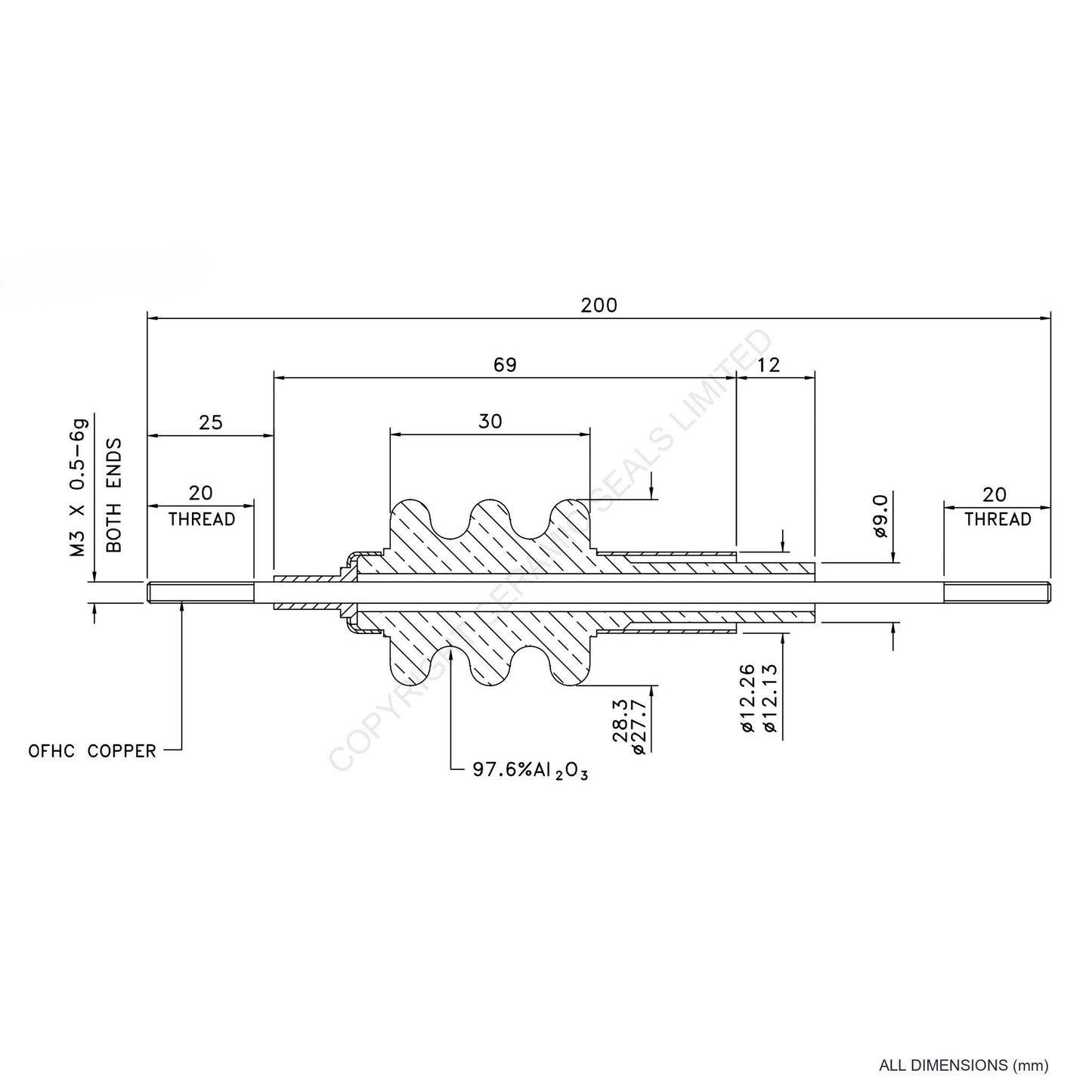 30kV Feedthrough Assembly