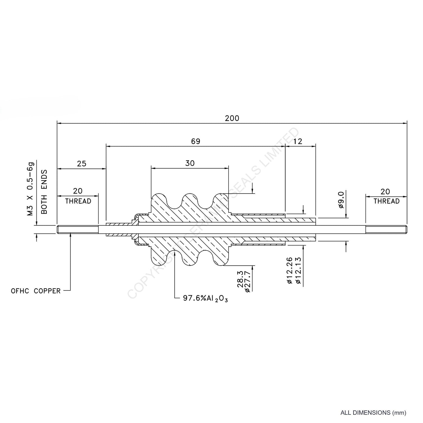 30kV Feedthrough Assembly