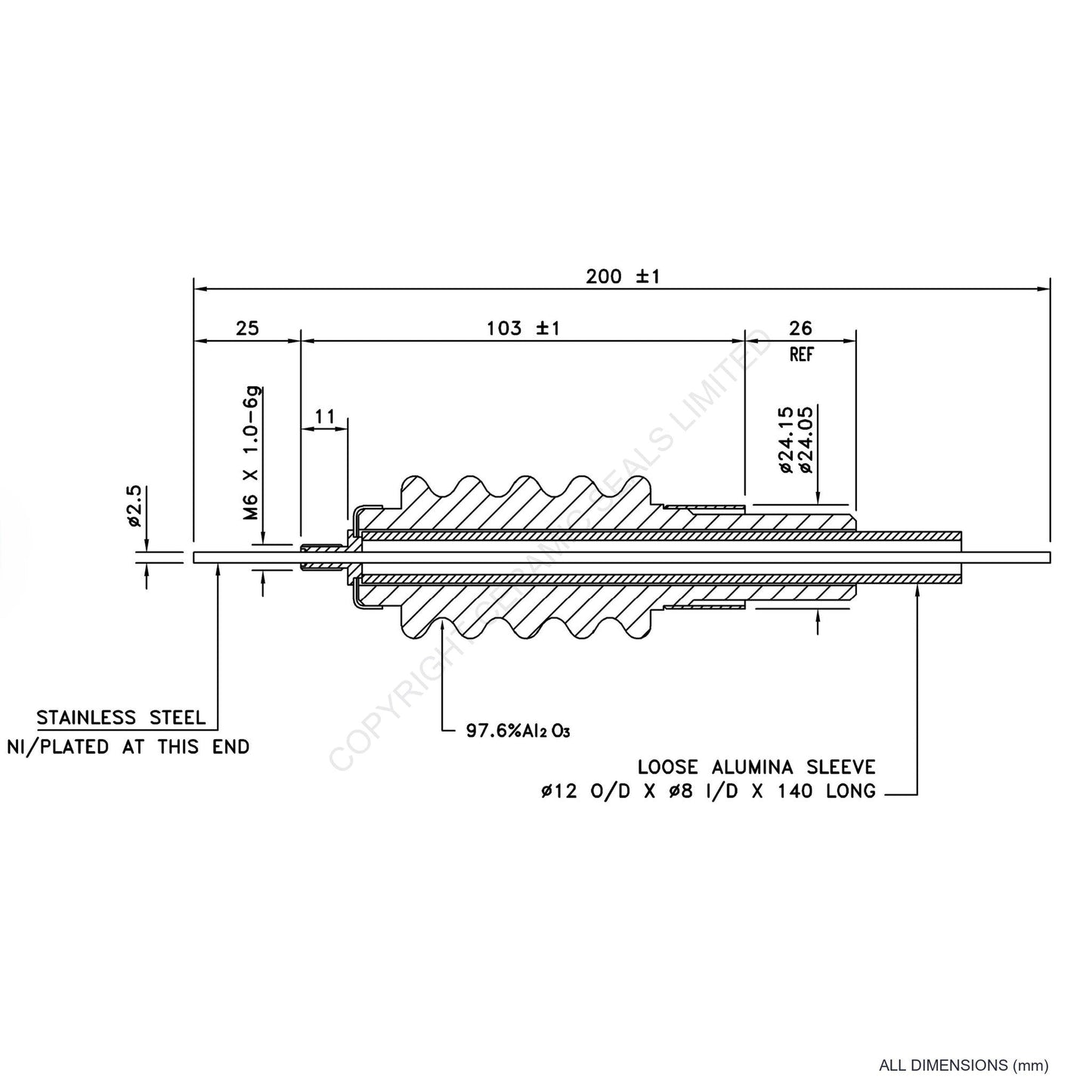 60kV Feedthrough Assembly
