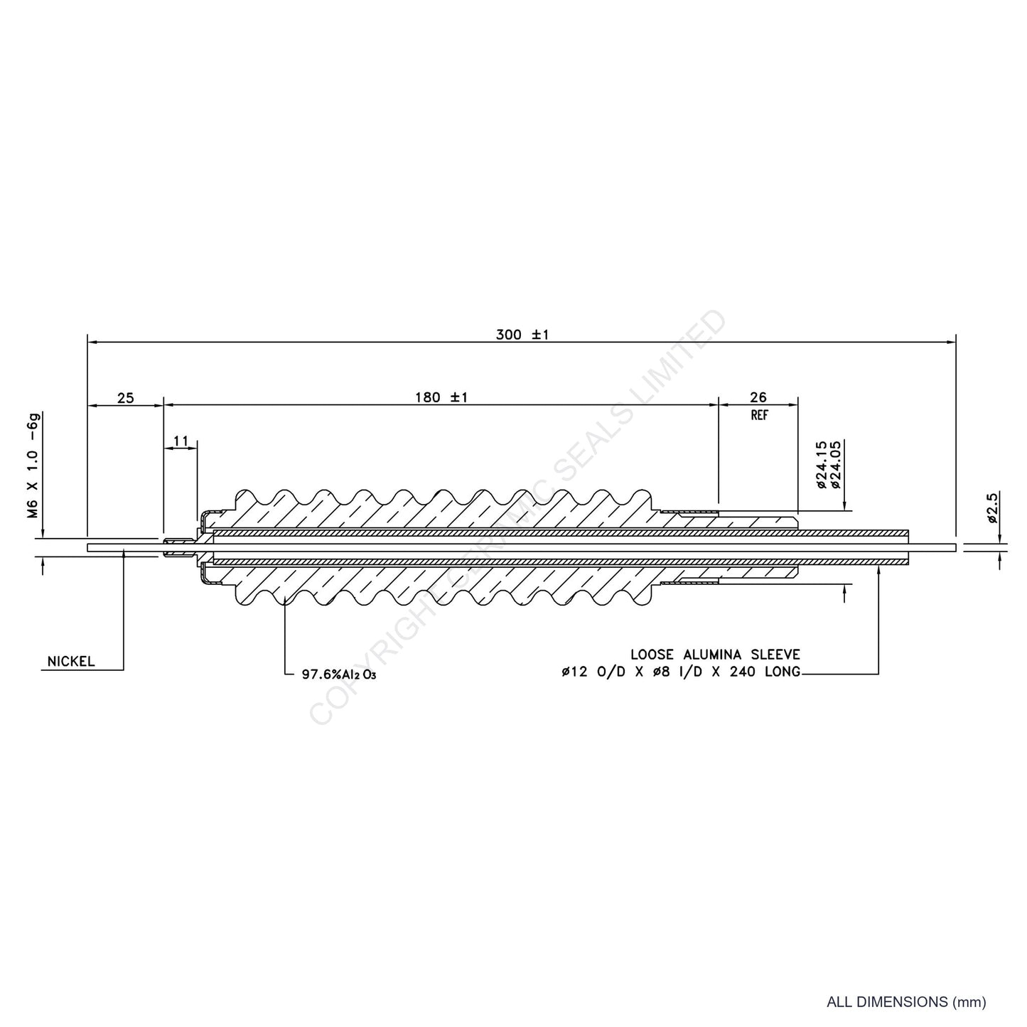 100kV Feedthrough Assembly