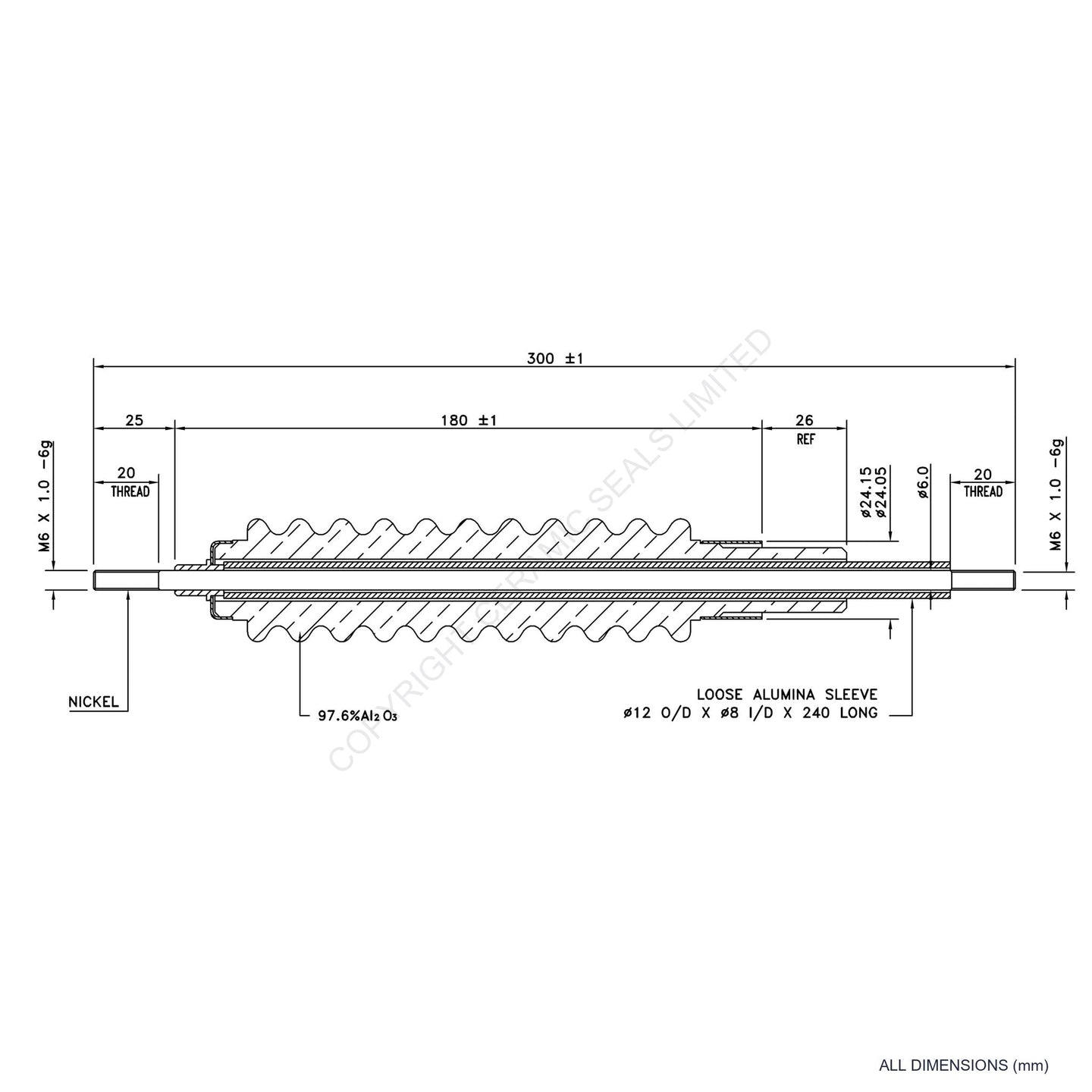 100kV Feedthrough Assembly