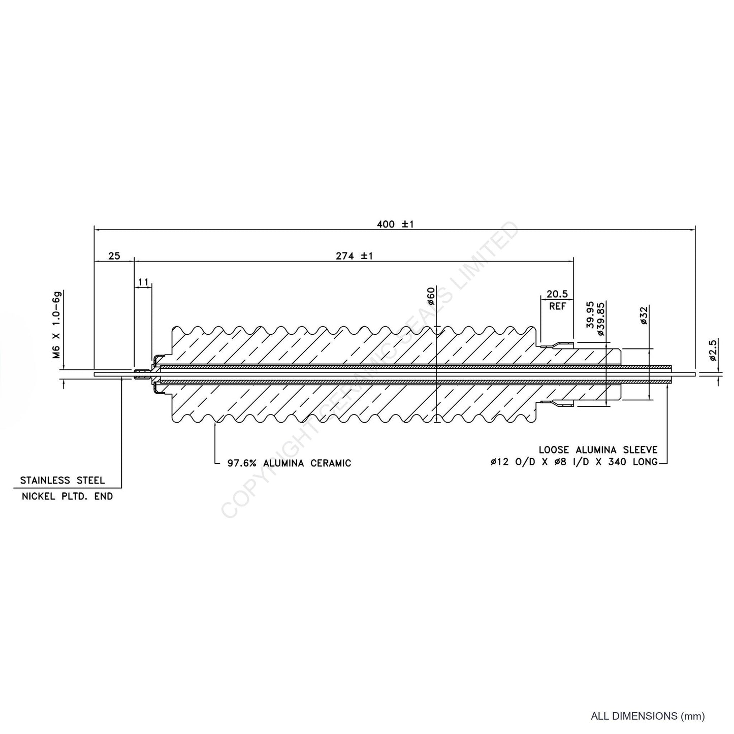 150kV Feedthrough Assembly