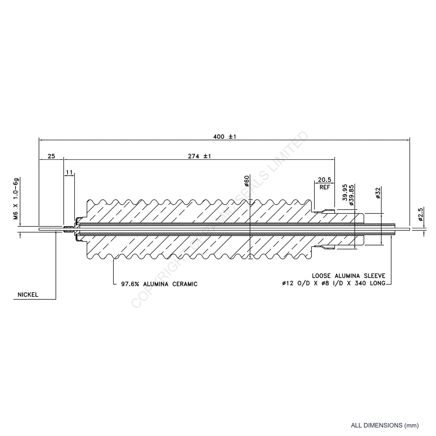 150kV Feedthrough Assembly