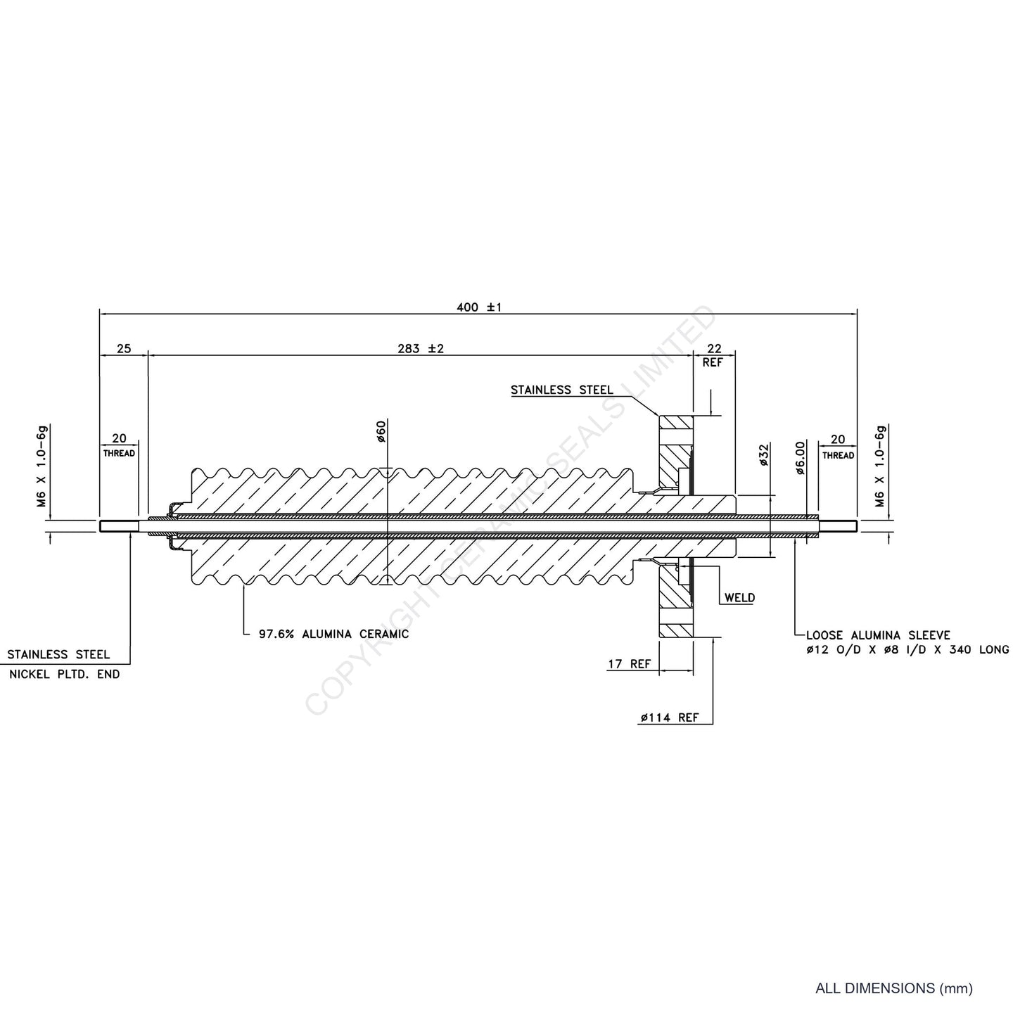 150kV Feedthorugh Assembly Flange