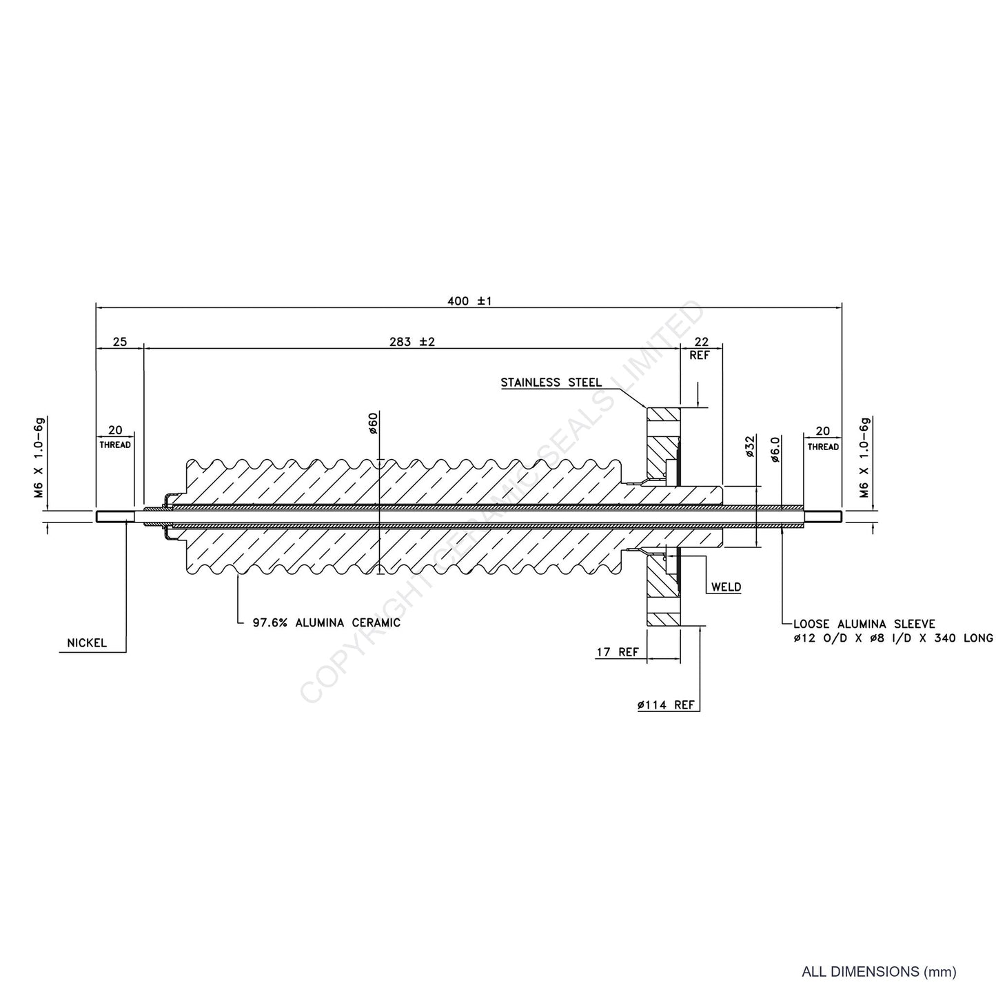 150kV Feedthorugh Assembly Flanged