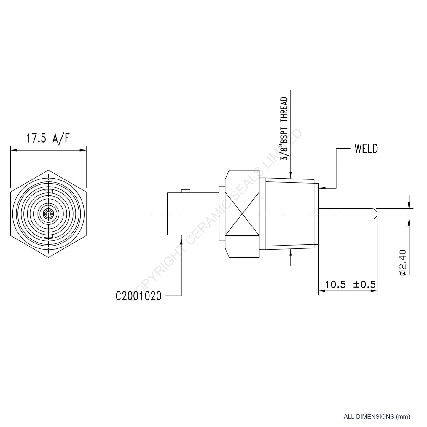 500V BNC Bulkhead Feedthrough