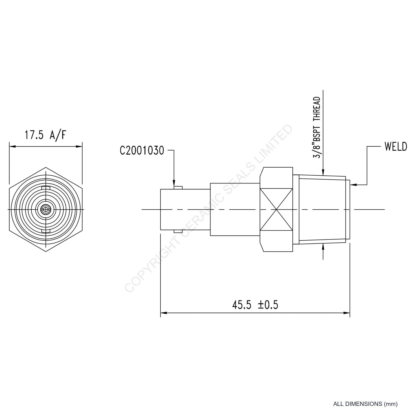 500V BNC Bulkhead Feedthrough