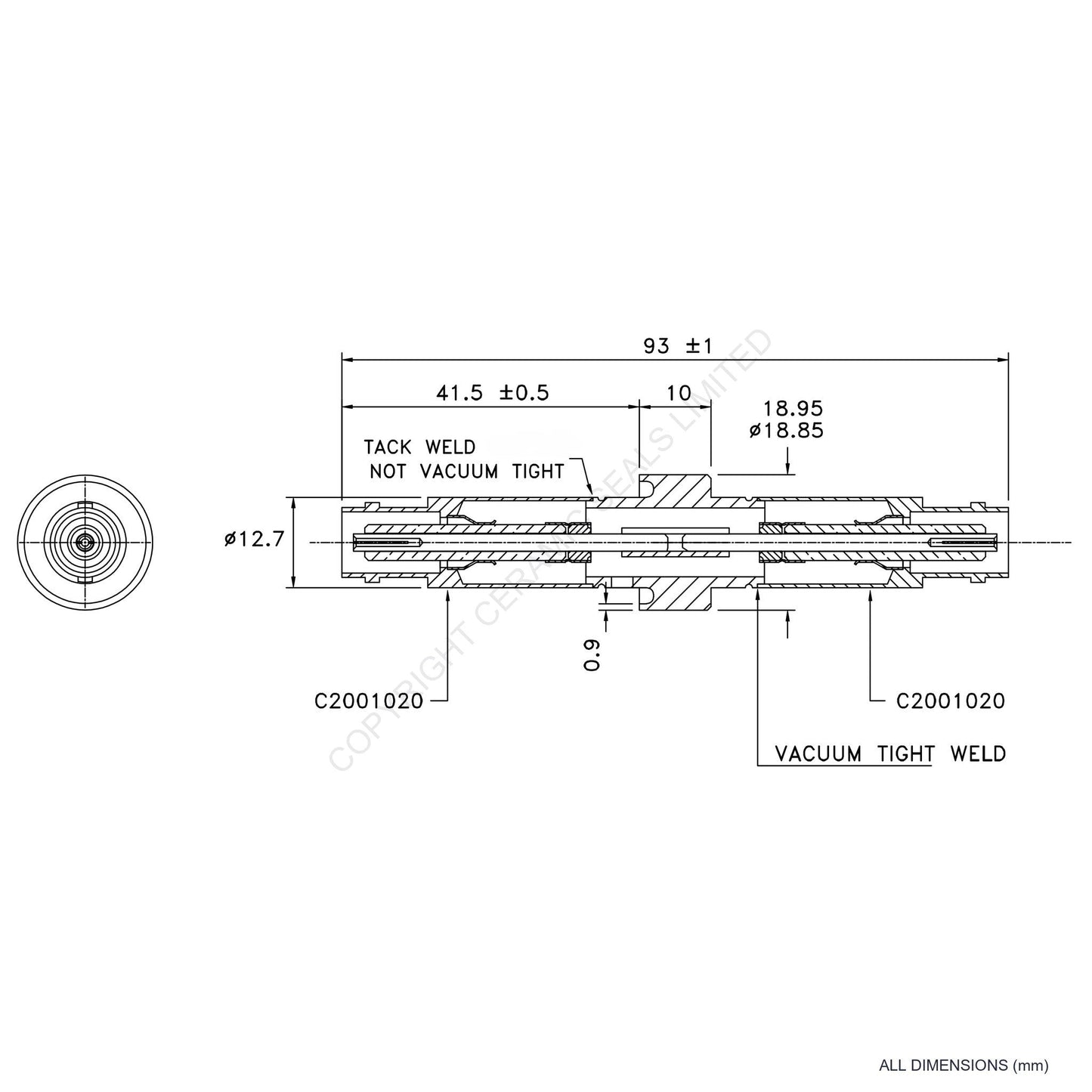 500V Double Ended BNC