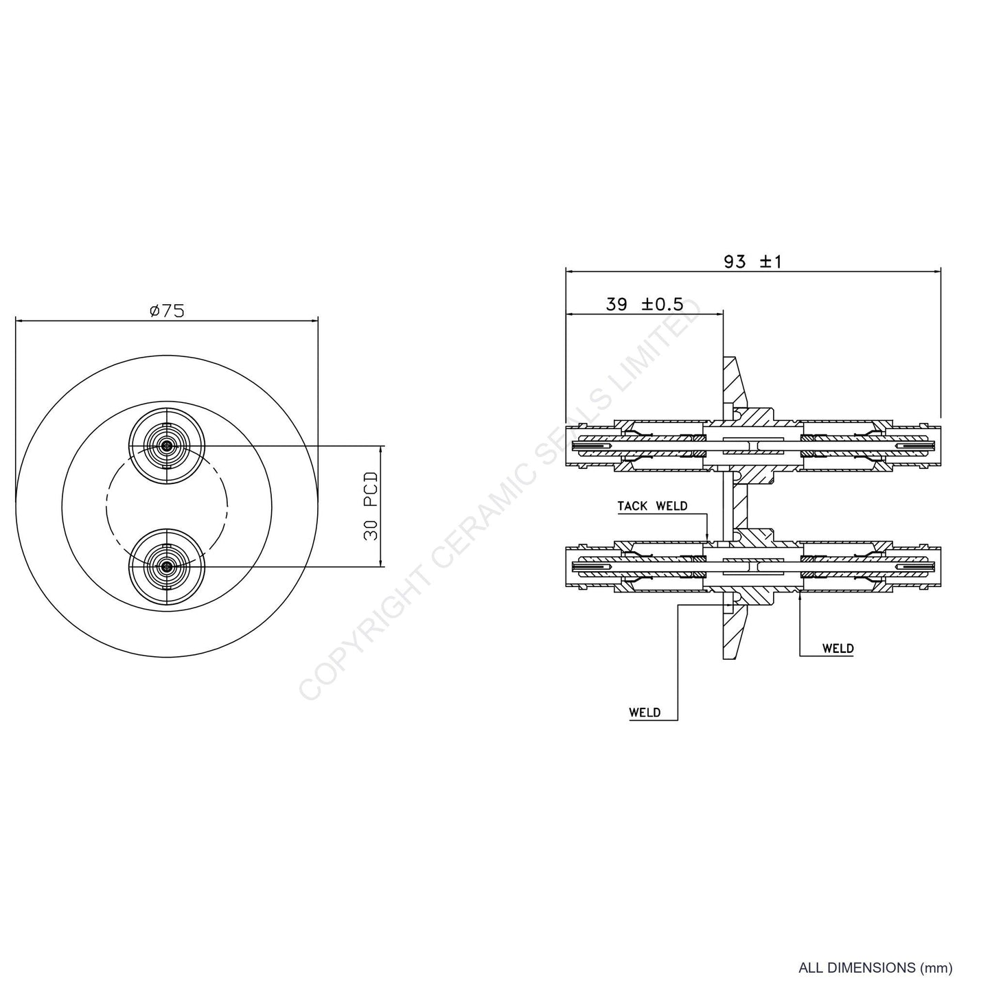 500V 2 Way Double Ended BNC