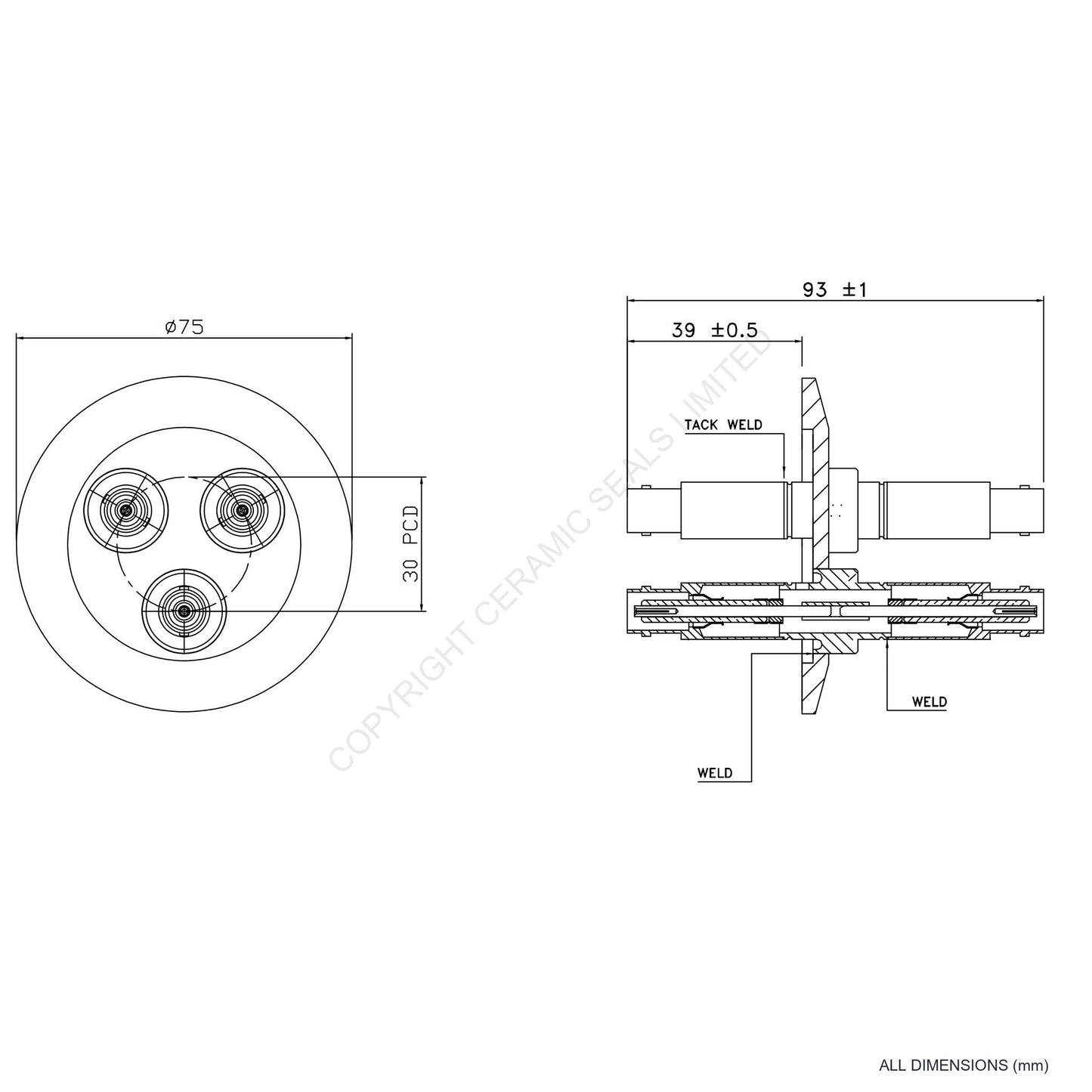 500V 3 Way Double Ended BNC