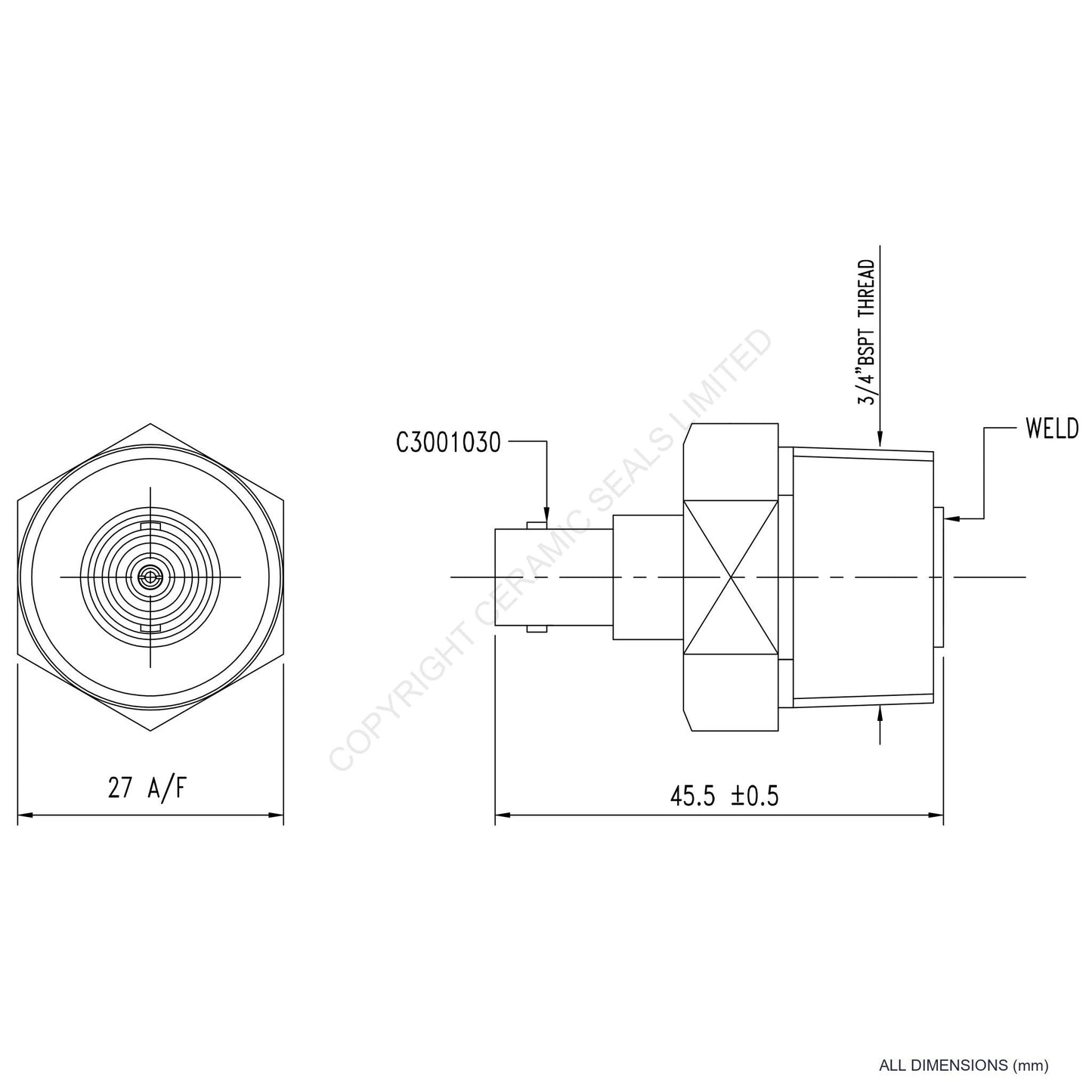 5kV MHV Bulkhead Feedthrough