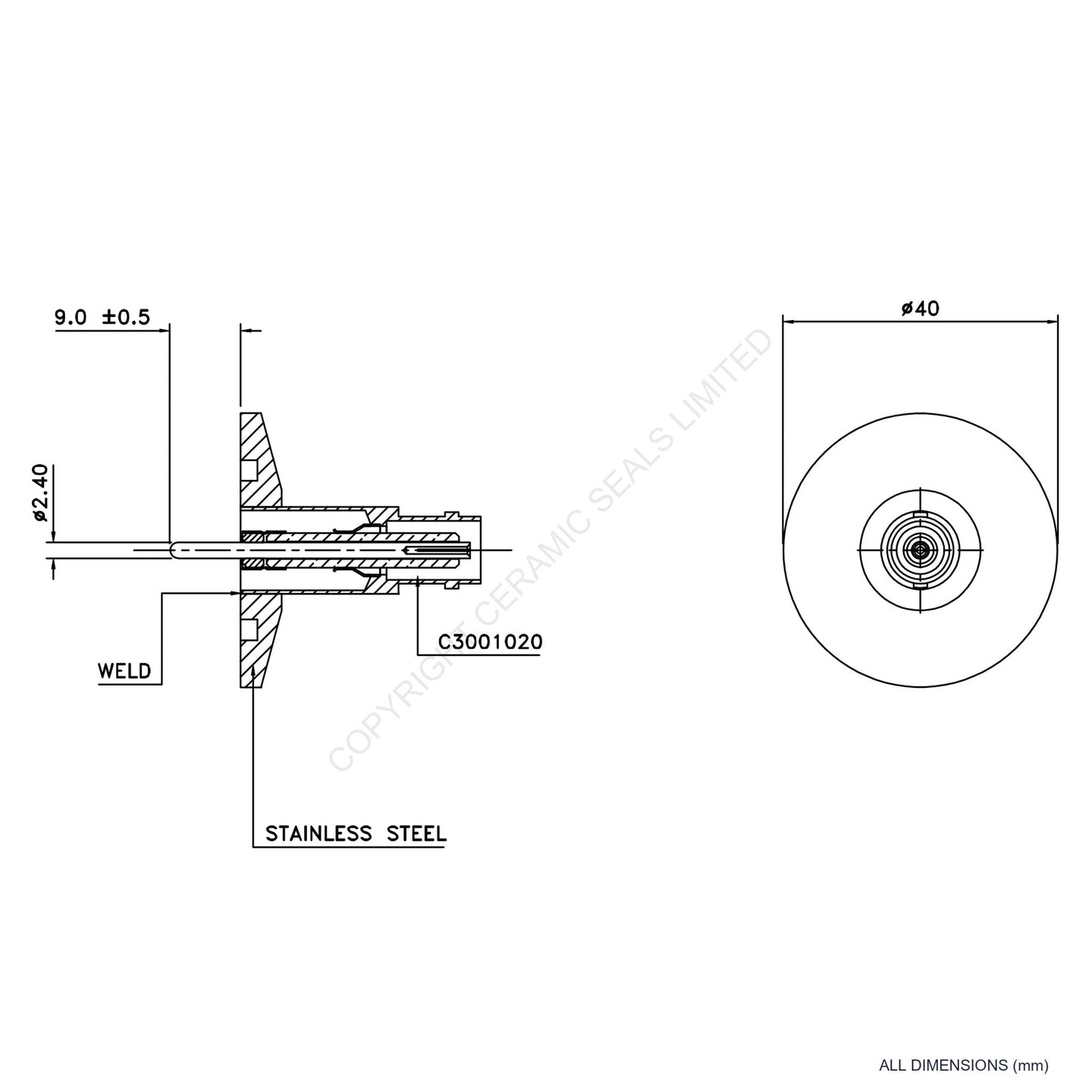 5kV MHV Flanged Connector