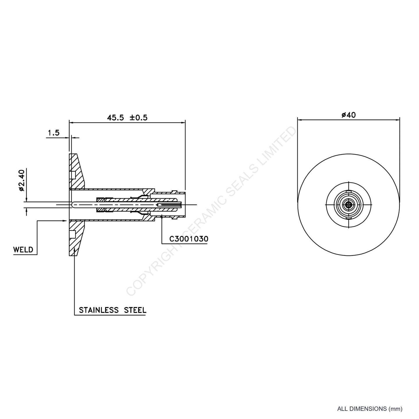 5kV MHV Flanged Connector