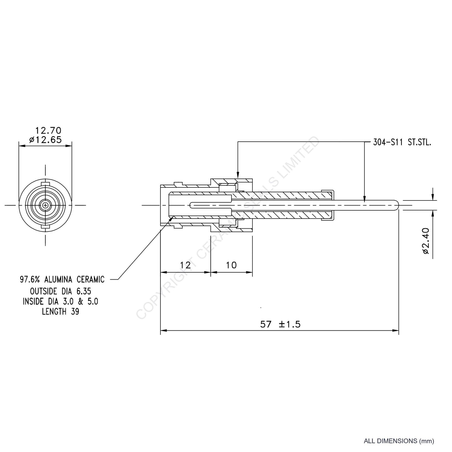 10kV SHV Feedthrough